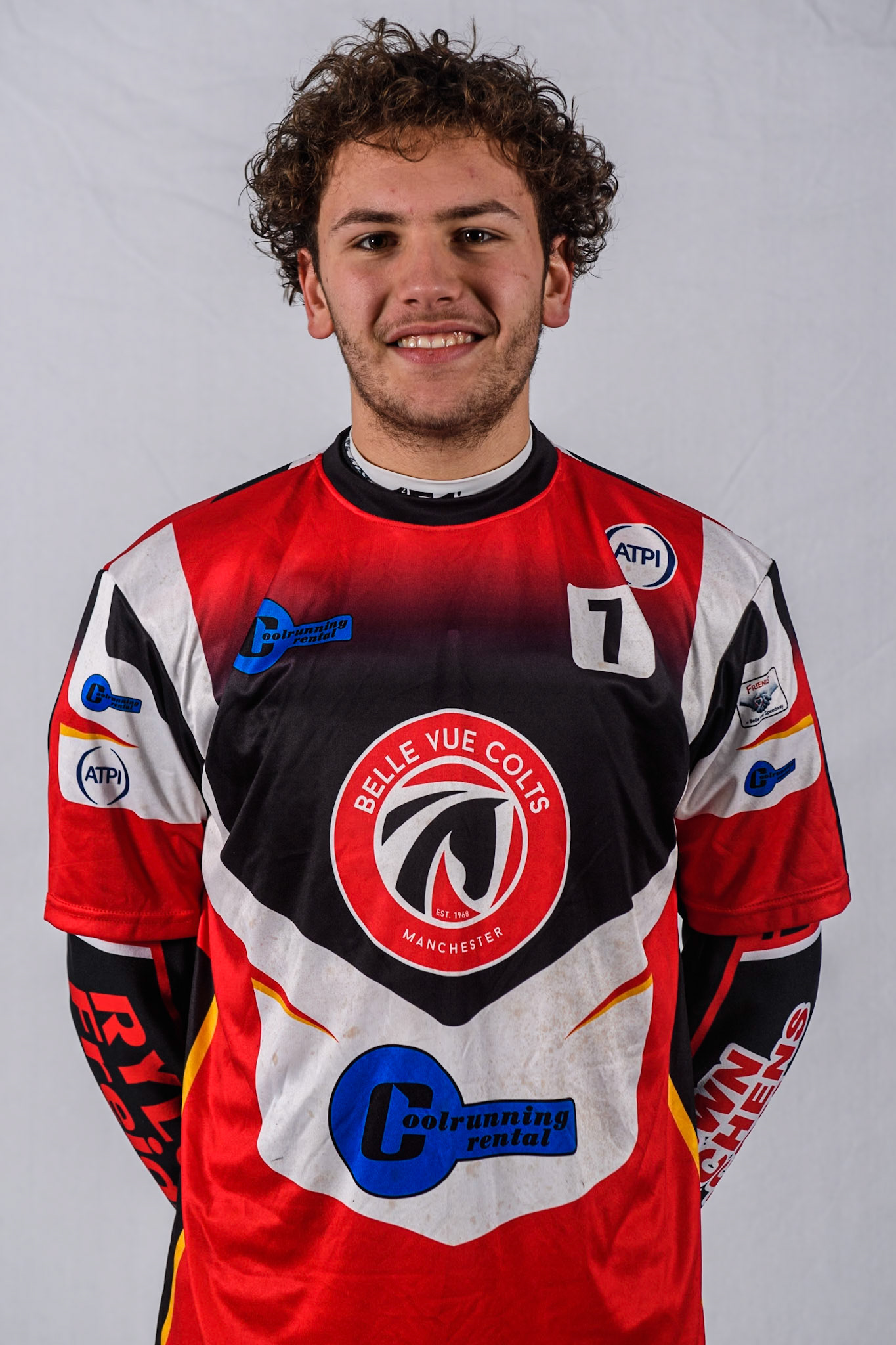 Belle Vue Colts' rider Harry McGurk during the Belle Vue Aces Media Day at the National Speedway Stadium, Manchester on Monday 11th March 2024. (Photo: Ian Charles | MI News)