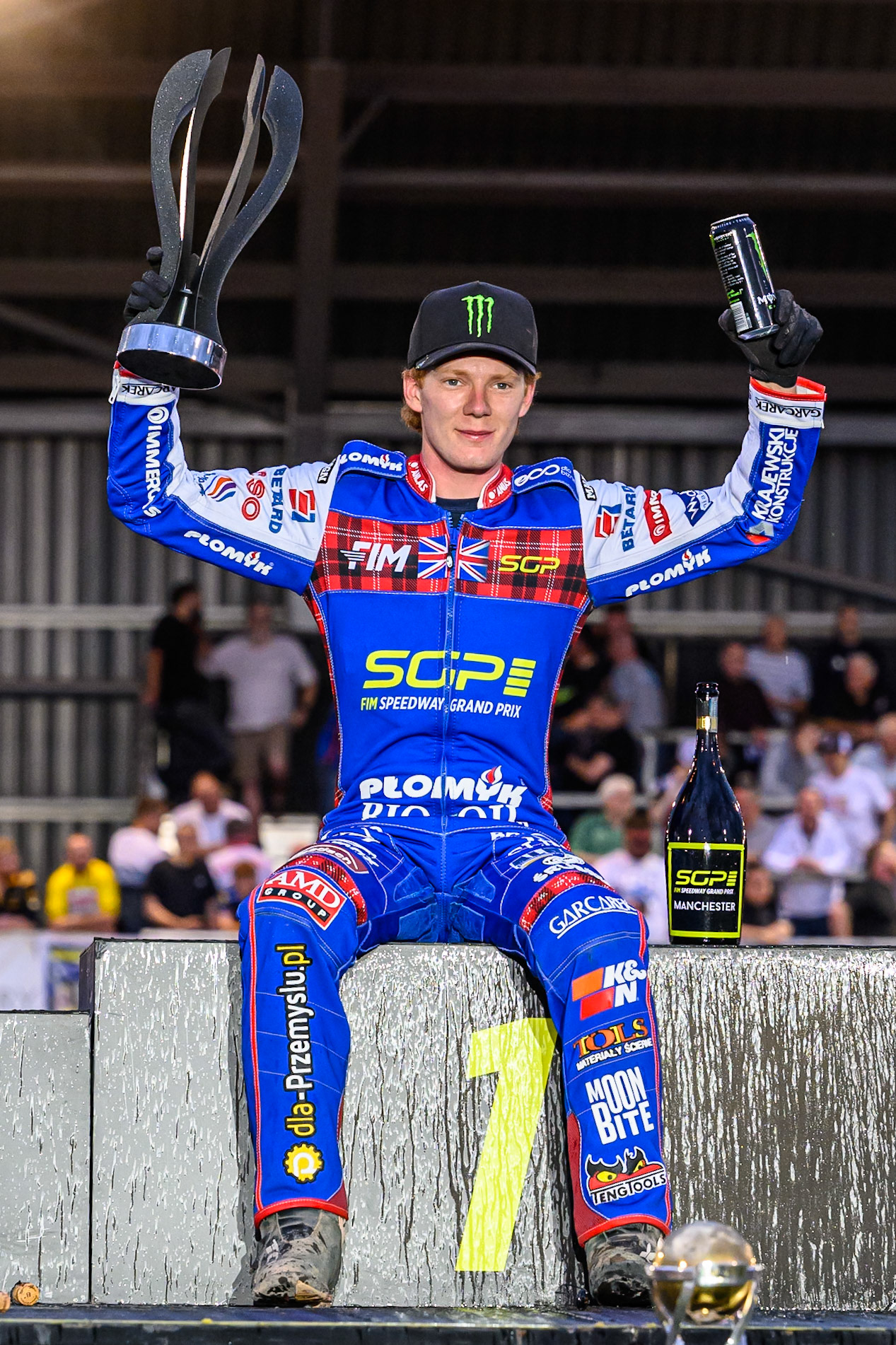 Dan Bewley - Winner during the ATPI FIM Speedway Grand Prix Round 4 at the National Speedway Stadium, Manchester, on Friday 13th June 2025. (Photo: Ian Charles | MI News)