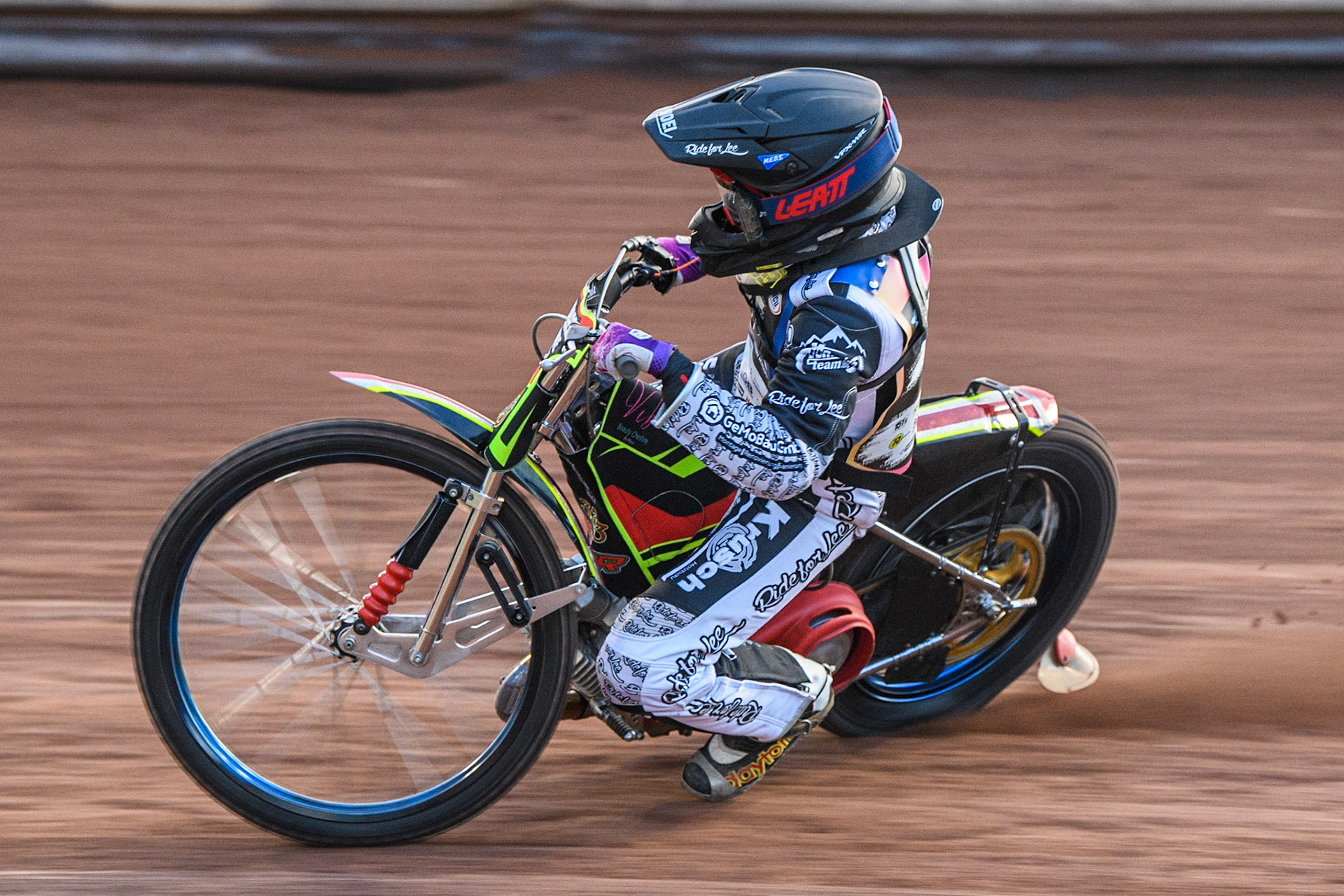 Celina Liebmann in action during the Sports Insure Premiership match between Belle Vue Aces and Wolverhampton Wolves at the National Speedway Stadium, Manchester on Monday 3rd July 2023. (Photo: Ian Charles | MI News)