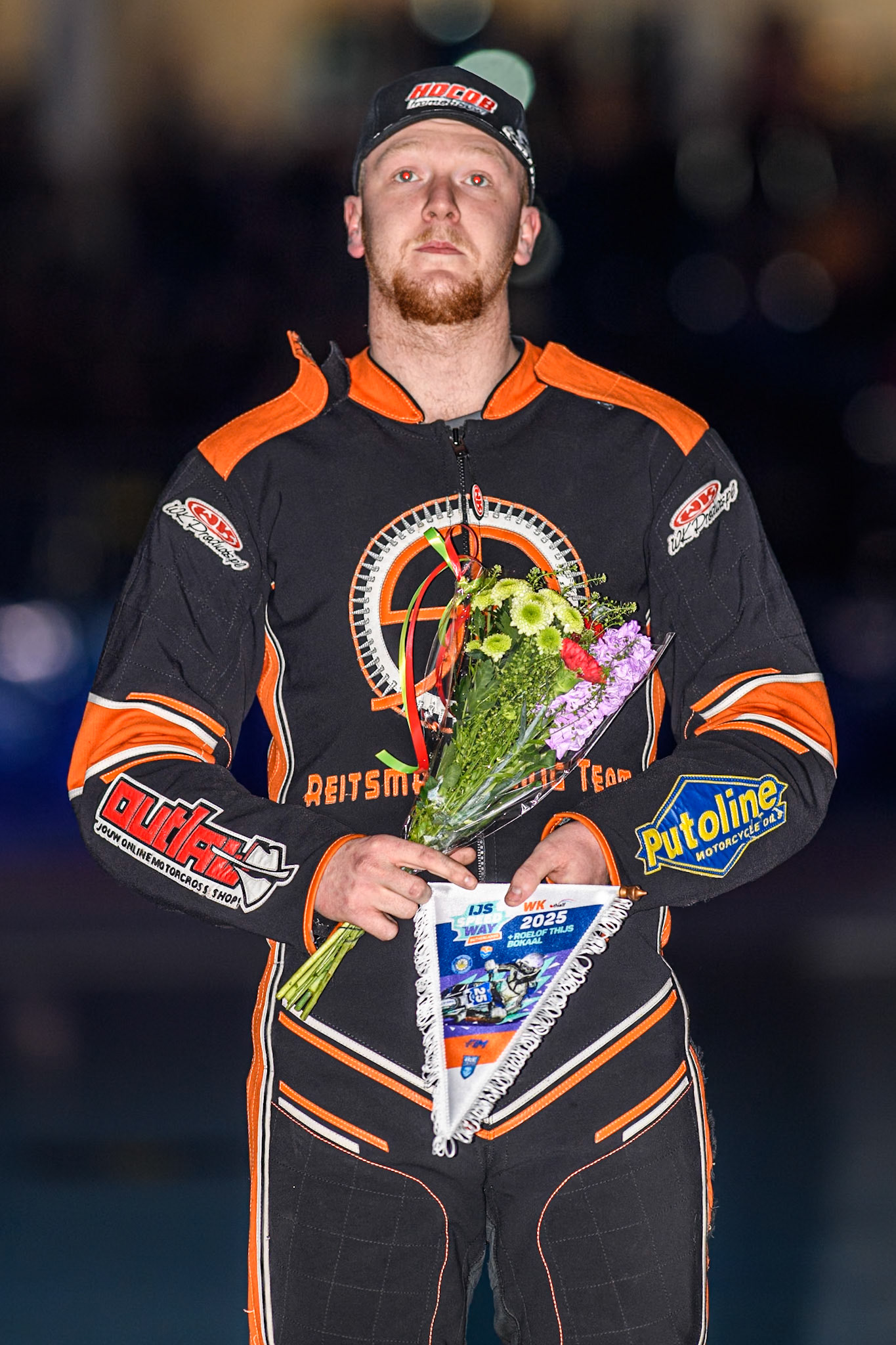 Sebastian Reitsma (125) of The Netherlands during the FIM Ice Speedway Gladiators World Championship, Final 3 at the Ice Stadium, Thialf, Heerenveen on Saturday 5th April 2025. (Photo: Ian Charles | MI News)