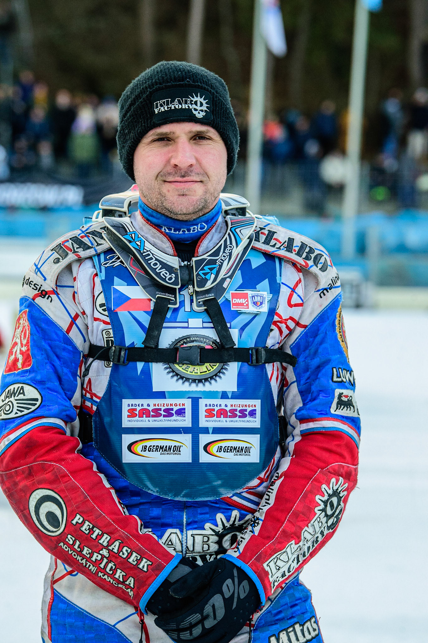 Jan Klatovsky during the German Individual Ice Speedway Championship at Horst-Dohm-Eisstadion, Berlin on Friday 3rd March 2023. (Photo: Ian Charles | MI News)