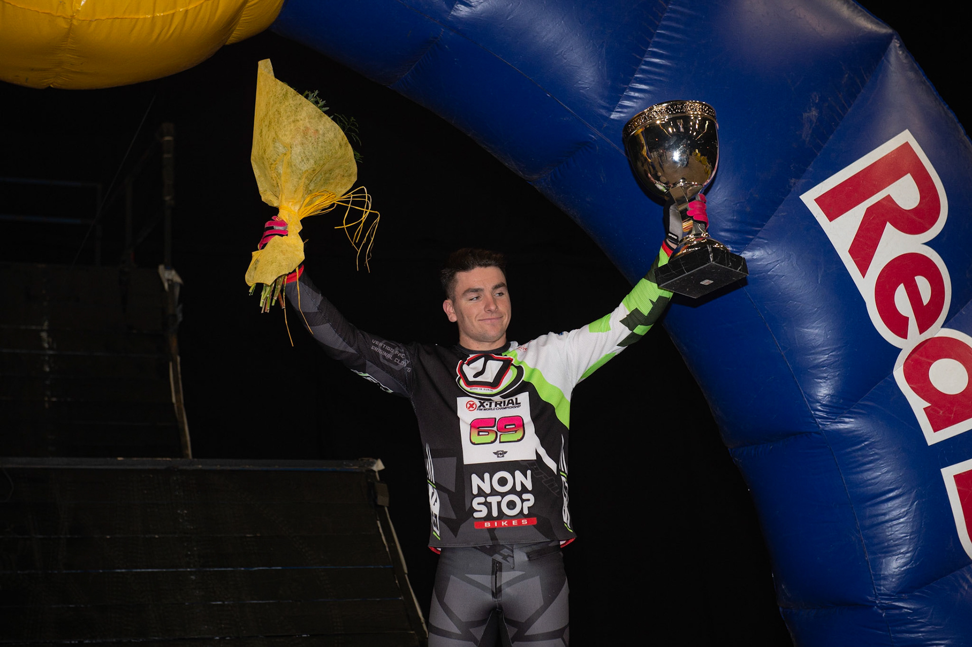 SHEFFIELD, ENGLAND  - DECEMBER 28TH  3rd place for Jamie Busto, Spain (Vertigo)  during the 25th Anniversary Sheffield Indoor Trial at the FlyDSA Arena, Sheffield on Saturday 28th December 2019. (Credit: Ian Charles | MI News)