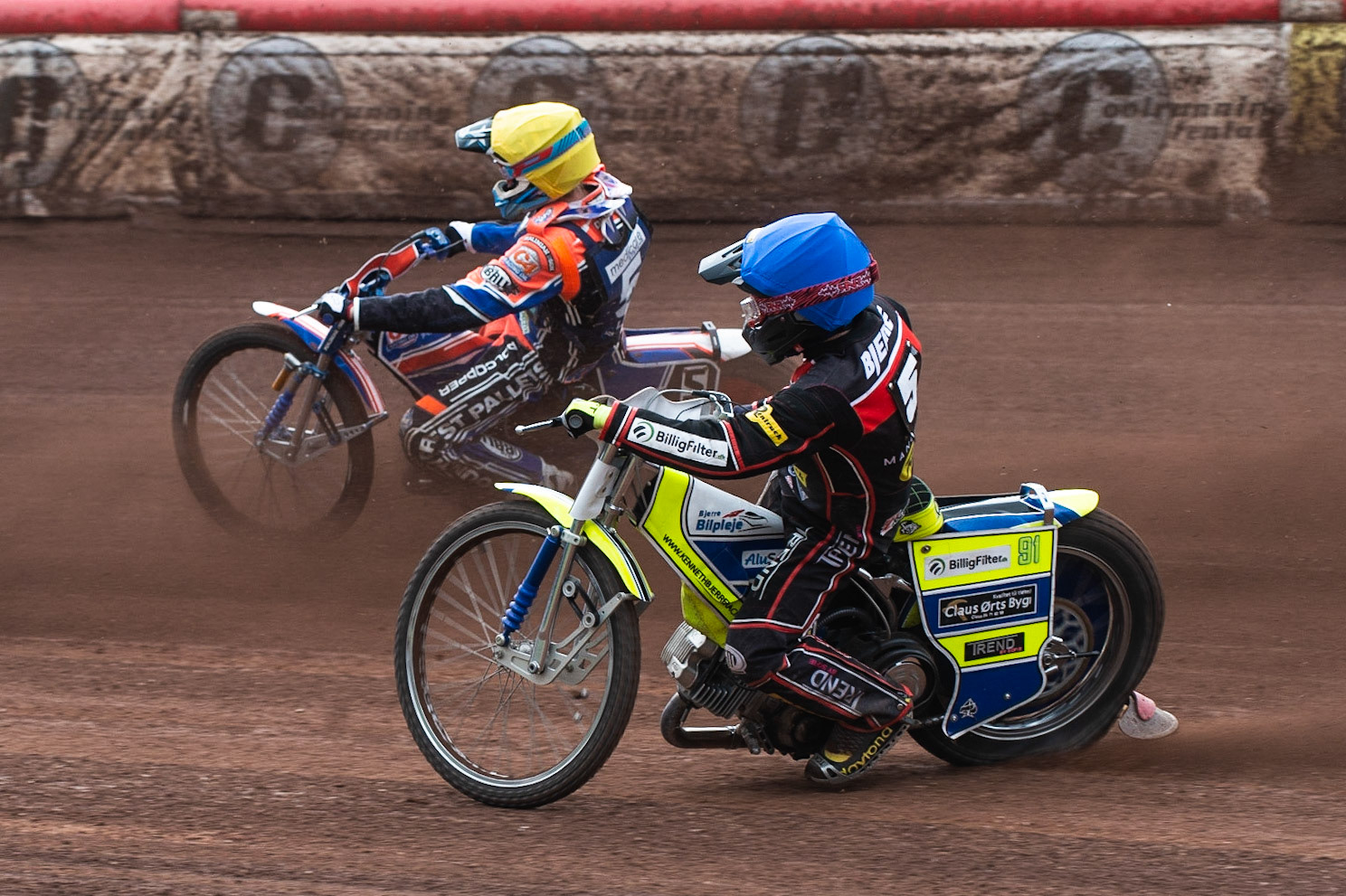 Photo by Ian Charles

Kenneth Bjerre  (Blue) chases Brady Kurtz  (Yellow)


Belle Vue Aces v Poole Pirates, British Speedway Premiership, Belle Vue National Speedway Stadium, Manchester, Monday 6  May  2019