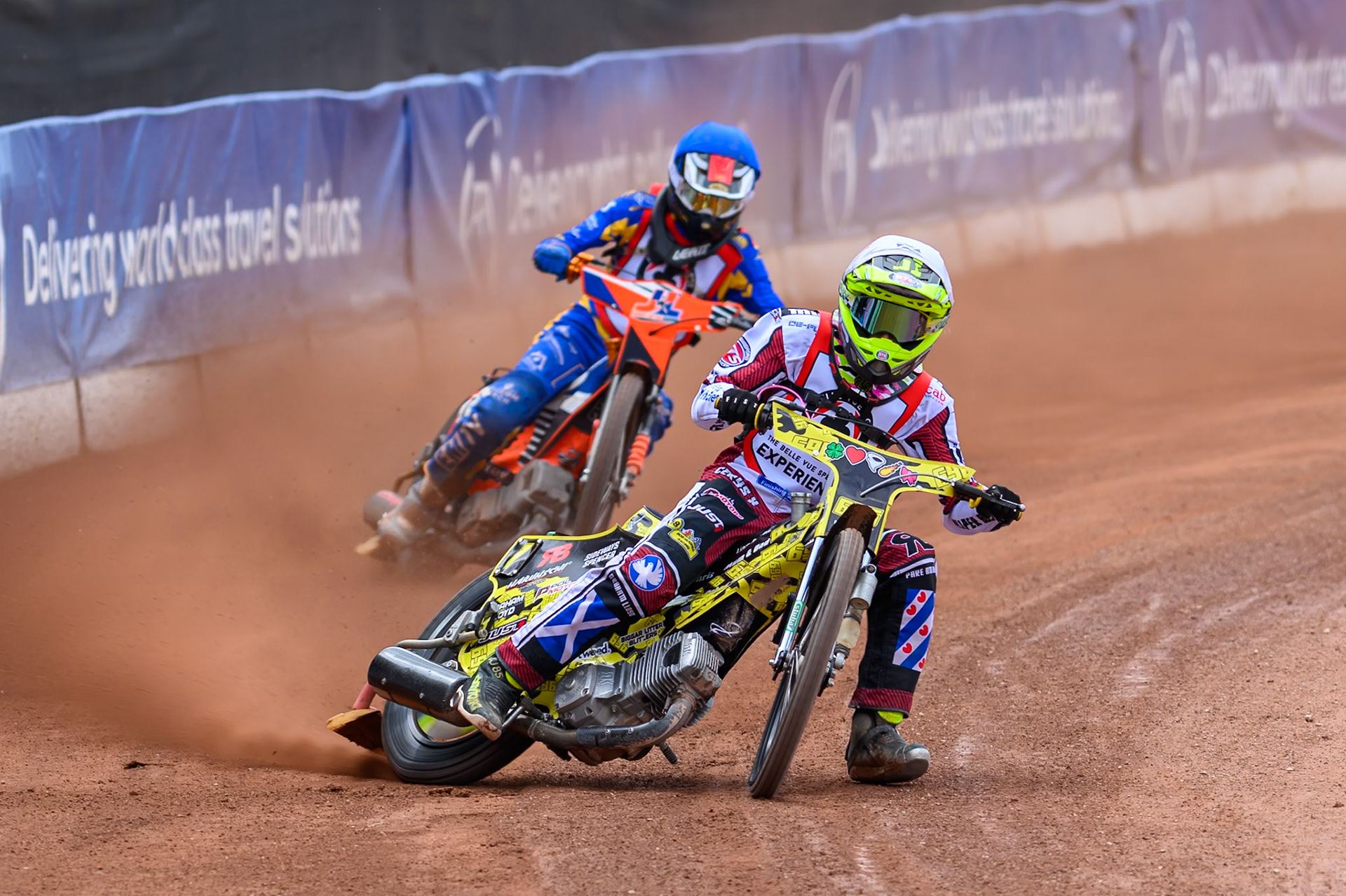 JR ASHWORTH &amp; SONS COLTS ACADEMY INDIVIDUALAce Pijper in action leading Jordy Loftus  in Blue during the JR Ashworth &amp; Sons Colts Individual at the National Speedway Stadium, Manchester on Sunday 10th May 2026. (Photo: Ian Charles | MI News)