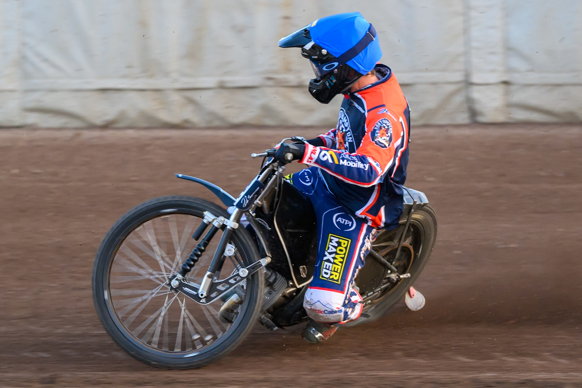 Adam Ellis of Northampton Foxes  in action during the Rowe Motor Oil Premiership match between Northampton Foxes and Belle Vue Aces at Northampton International Shaleway, Northampton on Thursday 13th August 2026. (Photo: Ian Charles | MI News)