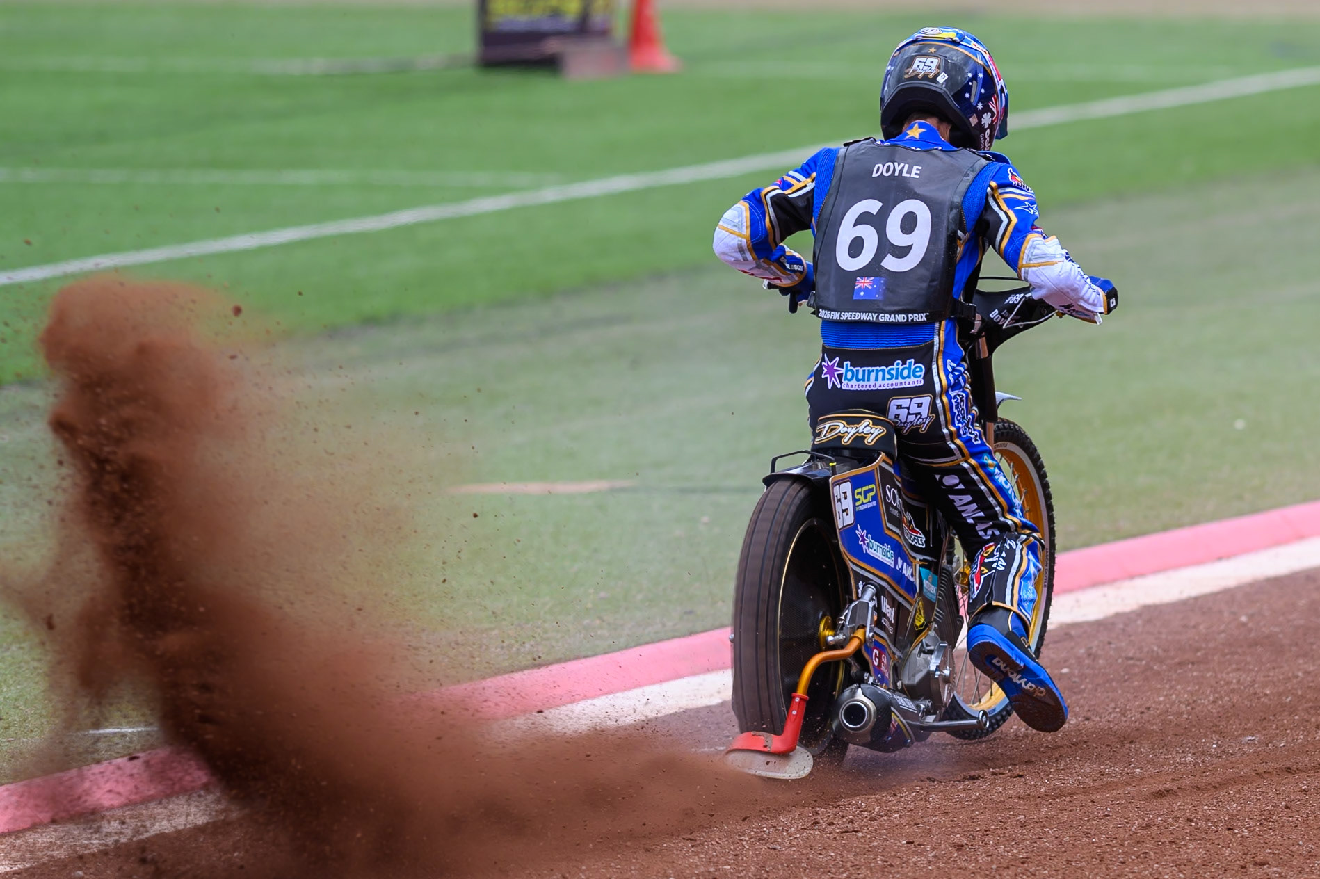 Jason Doyle (69) of Australia does a practice start \pr\ the ATPI  FIM Speedway GP of Manchester at the National Speedway Stadium, Manchester on Friday 5th June 2026. (Photo: Ian Charles | MI News)