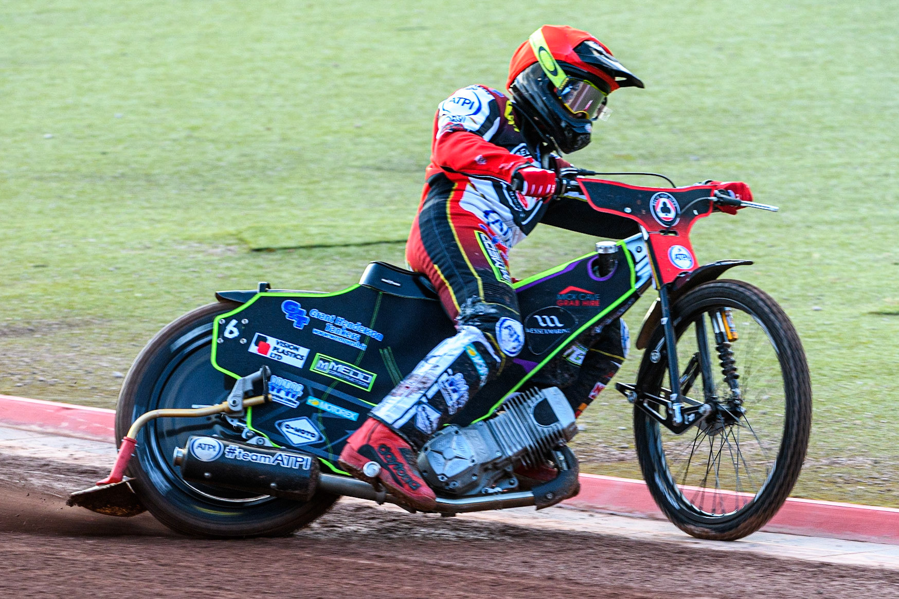 Tom Brennan in action  for Belle Vue ATPI Aces during the Sports Insure Premiership match between Belle Vue Aces and Ipswich Witches at the National Speedway Stadium, Manchester on Monday 17th July 2023. (Photo: Ian Charles | MI News)