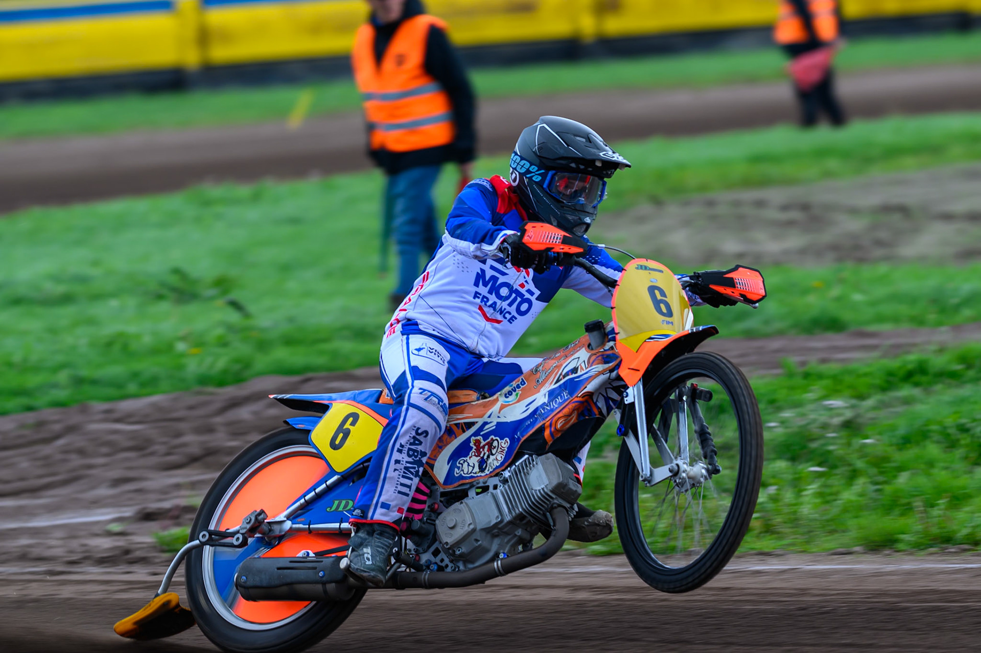 Jordan Dubernard (6) of France during practice for  the FIM Long Track of Nations 2026 at the Speed Centre Roden in the Netherlands on Sunday 20th September 2026. (Photo: Ian Charles | MI News)