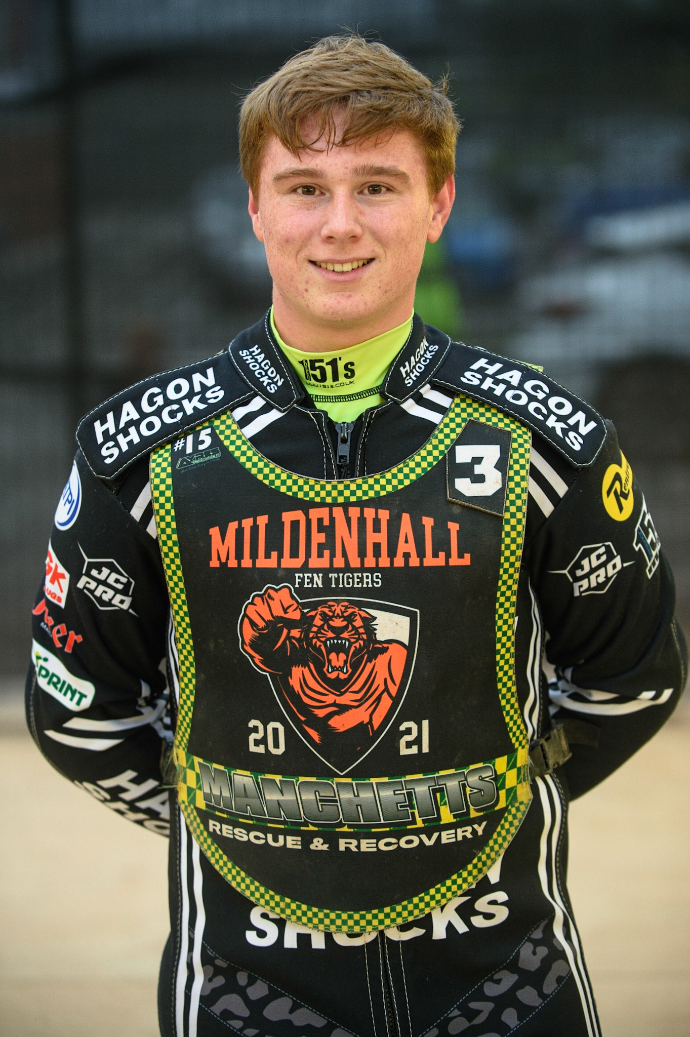 MANCHESTER, SEPT 3RD. Sam Hagon  - Mildenhall Manchette’s Fen Tigers  during the National Development League match between Belle Vue Aces and Mildenhall Fens Tigers at the National Speedway Stadium, Manchester on Friday 3rd September 2021. (Credit: Ian Charles | MI News)