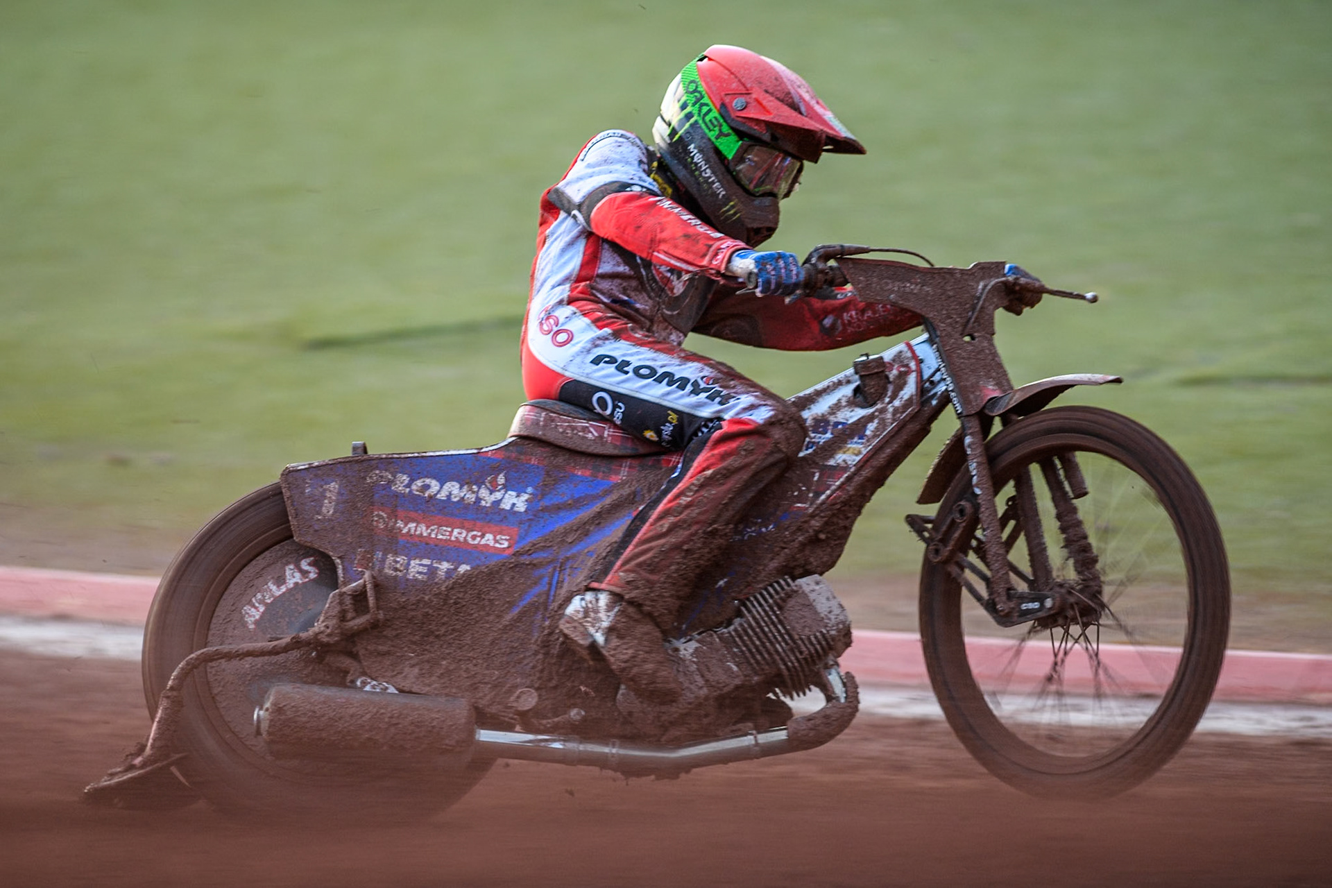 Belle Vue Aces' Dan Bewley  in action during the Rowe Motor Oil Premiership match between Belle Vue Aces and King's Lynn Stars at the National Speedway Stadium, Manchester on Monday 12th August 2024. (Photo: Ian Charles | MI News)