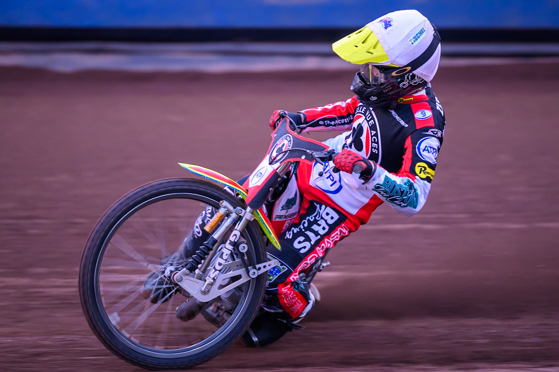 Tate Zischke of Belle Vue Aces in action during the Rowe Motor Oil Premiership match between Sheffield Tigers and Belle Vue Aces at Owlerton Stadium, Sheffield on Monday 31st August 2026. (Photo: Ian Charles | MI News)