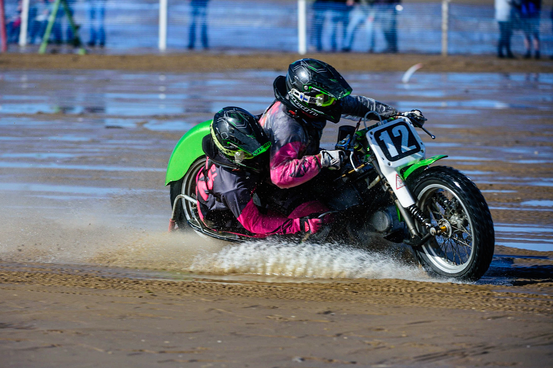 Neal Owen &amp; Jason Farwell (12) during the Fylde ACU British Sand Racing Masters Championship on  Sunday 2nd October 2022. (Credit: Ian Charles | MI News)