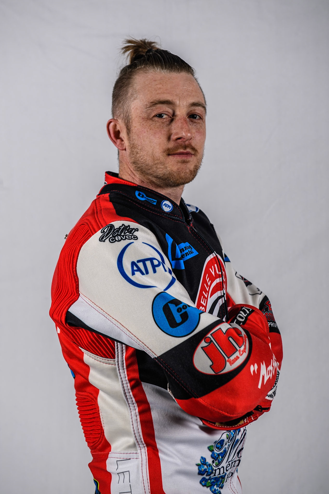Belle Vue Colts' rider Luke Muff during the Belle Vue Aces Media Day at the National Speedway Stadium, Manchester on Monday 11th March 2024. (Photo: Ian Charles | MI News)