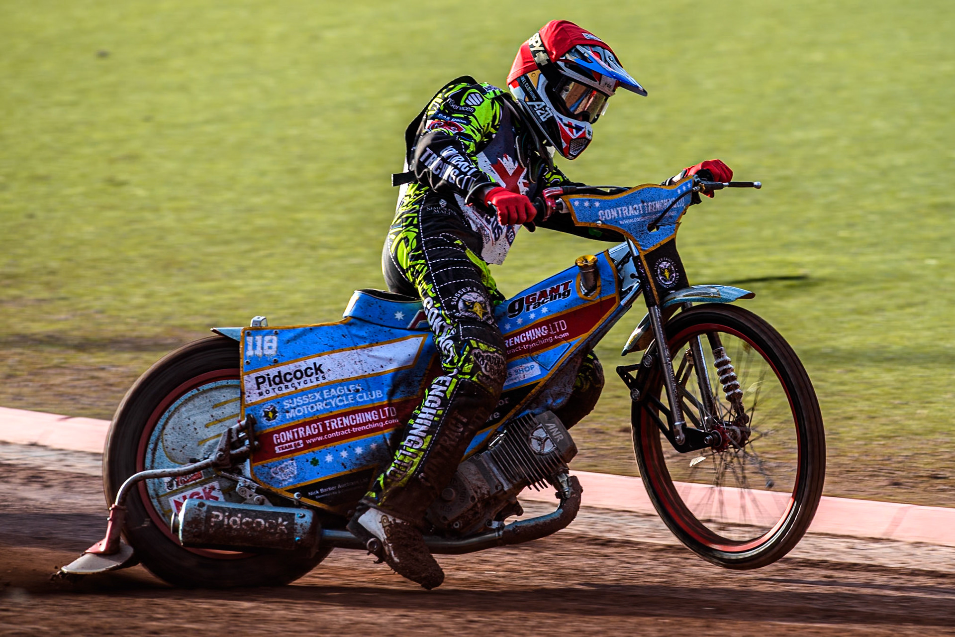 Drew Kemp in action during the Attis Insurance Sports Division British Speedway Championship Final at the National Speedway Stadium, Manchester on Saturday 8th June 2024. (Photo: Ian Charles | MI News)