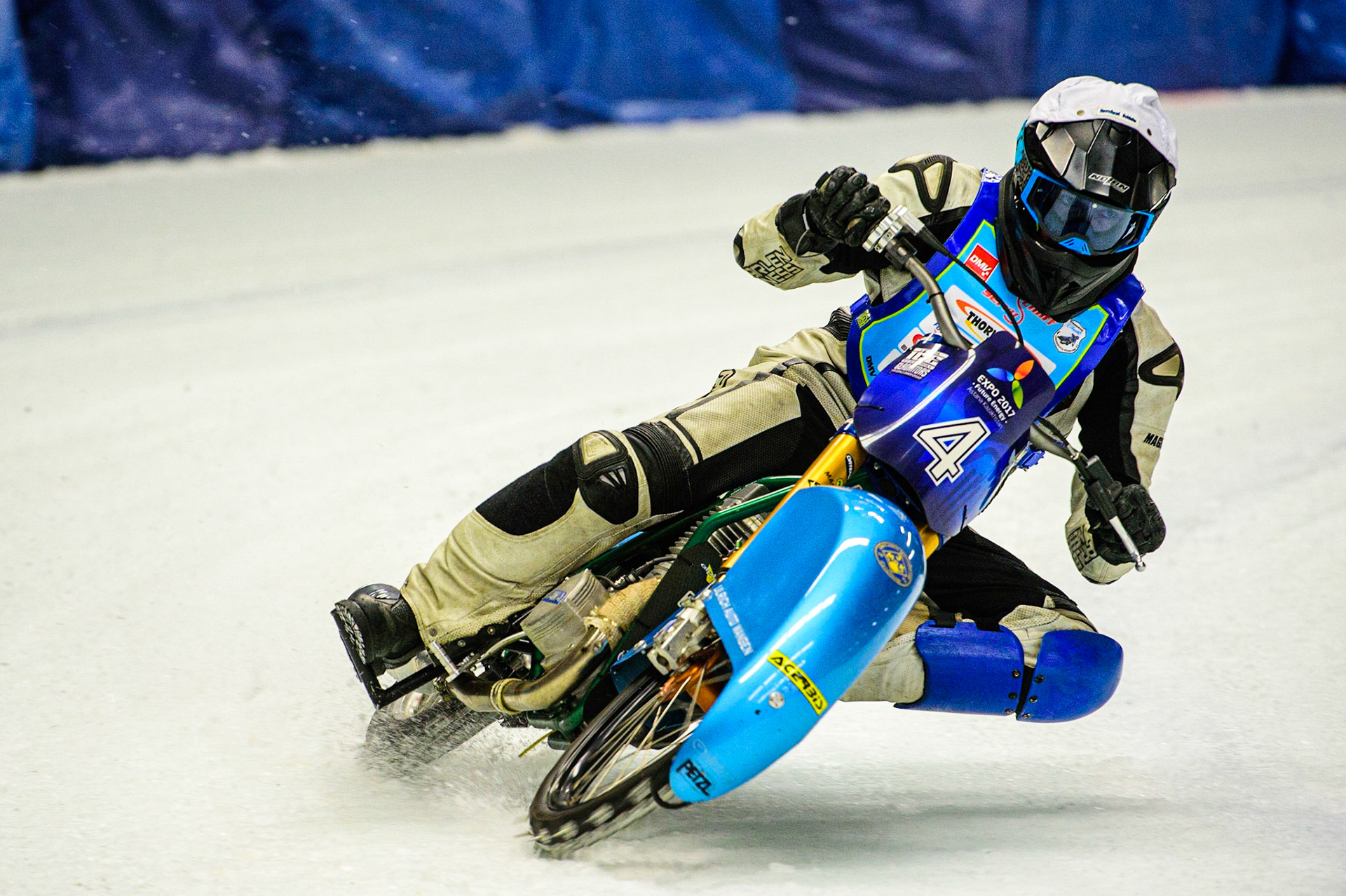 Beat Dobler in action  during the Race of Legends at the Max-Aicher-Arena, Inzell on Friday 17th March 2023. (Photo: Ian Charles | MI News)