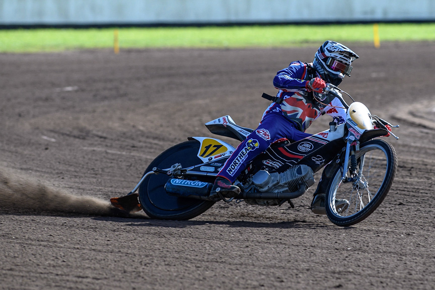 Andrew Appleton (Great Britain) practices during the FIM Long Track Of Nations event at the Speed Centre Roden on Sunday 24th September 2023. (Photo: Ian Charles | MI News)