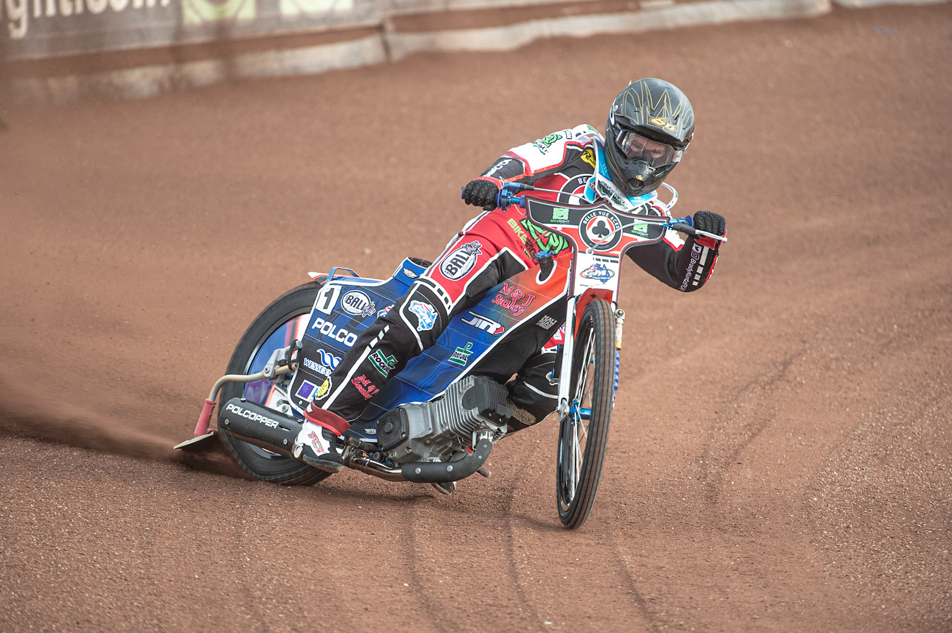 MANCHESTER, ENGLAND  - March 12 Brady Kurtz of Belle Vue Aces in action    during The Belle Vue Speedway Media Day, at The National Speedway Stadium, Manchester, on Thursday 12 March 2020. (Credit: Ian Charles | MI News)