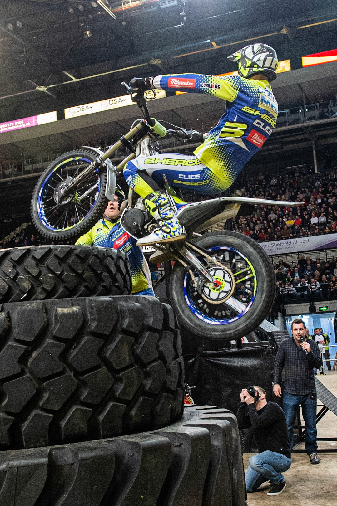 SHEFFIELD, ENGLAND  - DECEMBER 28TH   Jack Peace, UK (Sherco) on Section 5 during the 25th Anniversary Sheffield Indoor Trial at the FlyDSA Arena, Sheffield on Saturday 28th December 2019. (Credit: Ian Charles | MI News)