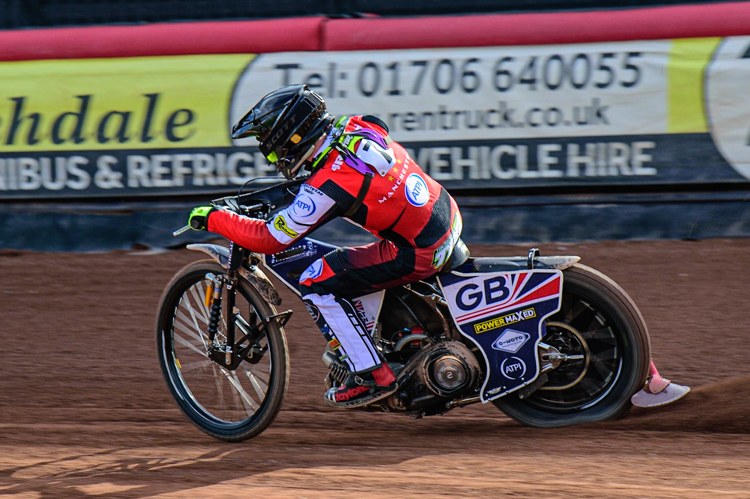 MANCHESTER, UK. MAR 14TH Tom Brennan in action during the Belle Vue Speedway Media Day at the National Speedway Stadium, Manchester on Monday 14th March 2022. (Credit: Ian Charles | MI News)