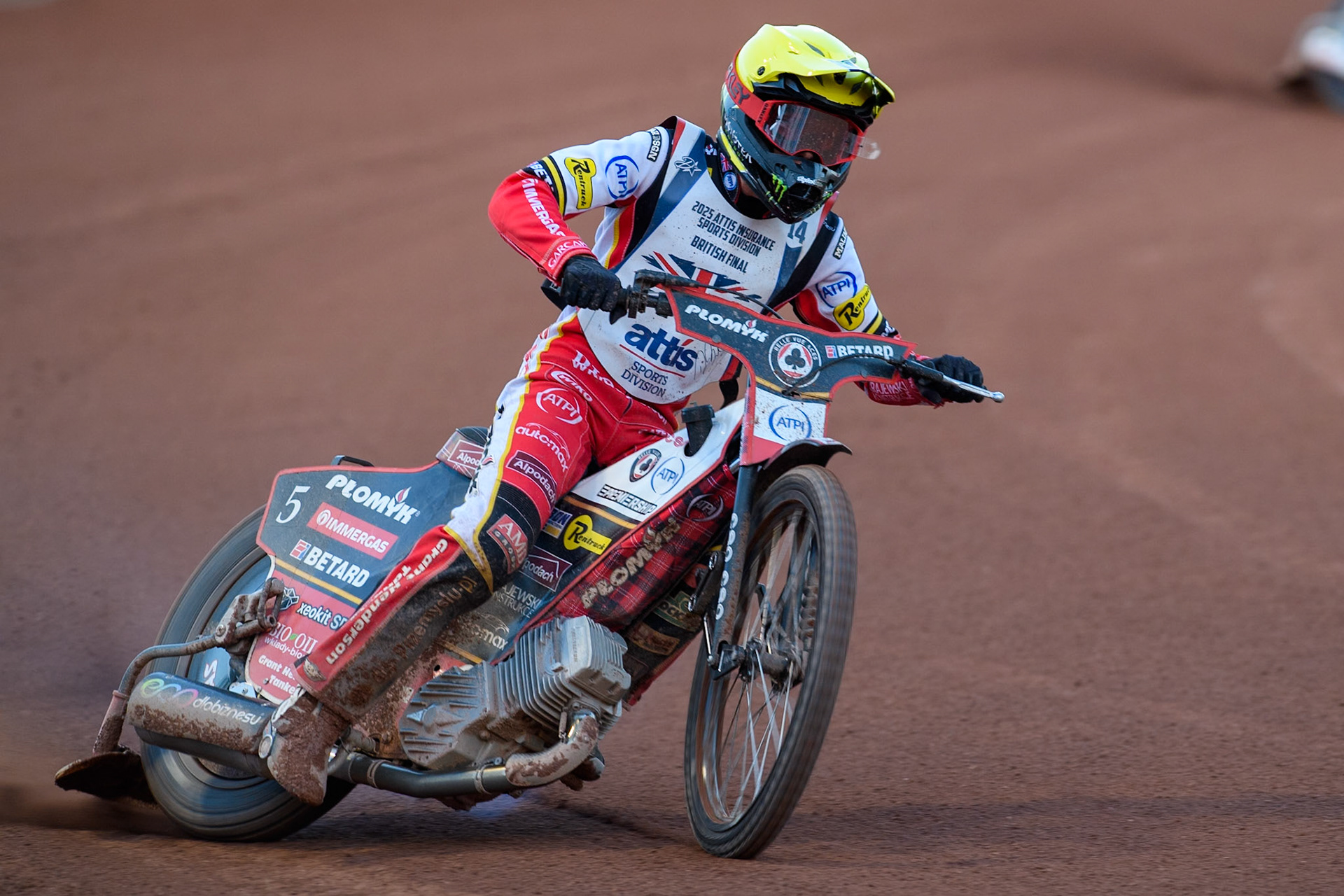 Dan Bewley in action during the Attis Insurance Sports Division British Final at the National Speedway Stadium, Manchester on Monday 12th May 2025. (Photo: Ian Charles | MI News)