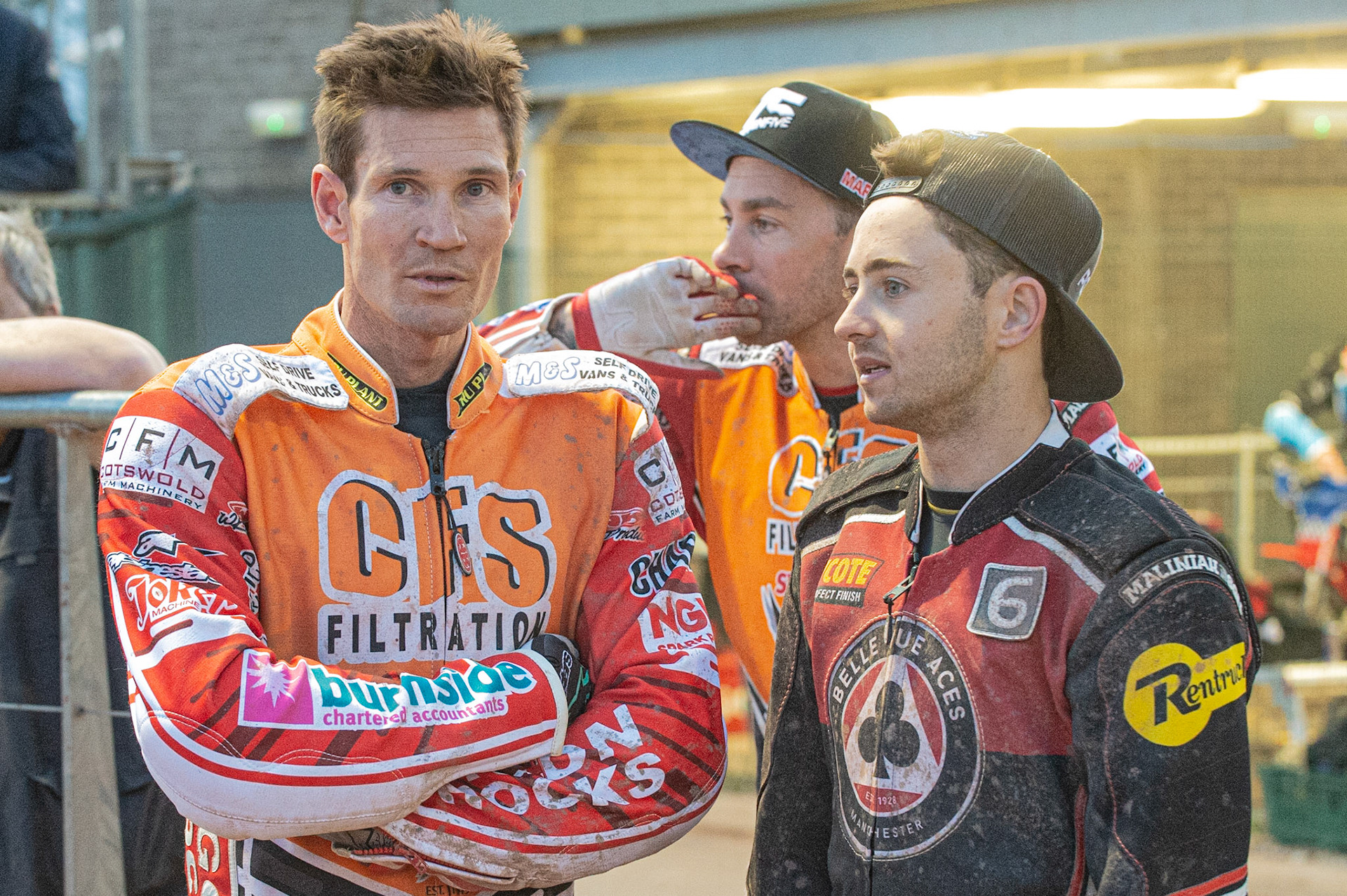 Photo by Ian Charles

Jason Doyle (left) chats with Jaimon Lidsey 


Belle Vue Aces v Swindon Robins, British Speedway Premiership, Belle Vue National Speedway Stadium, Manchester, Monday 12  August  2019