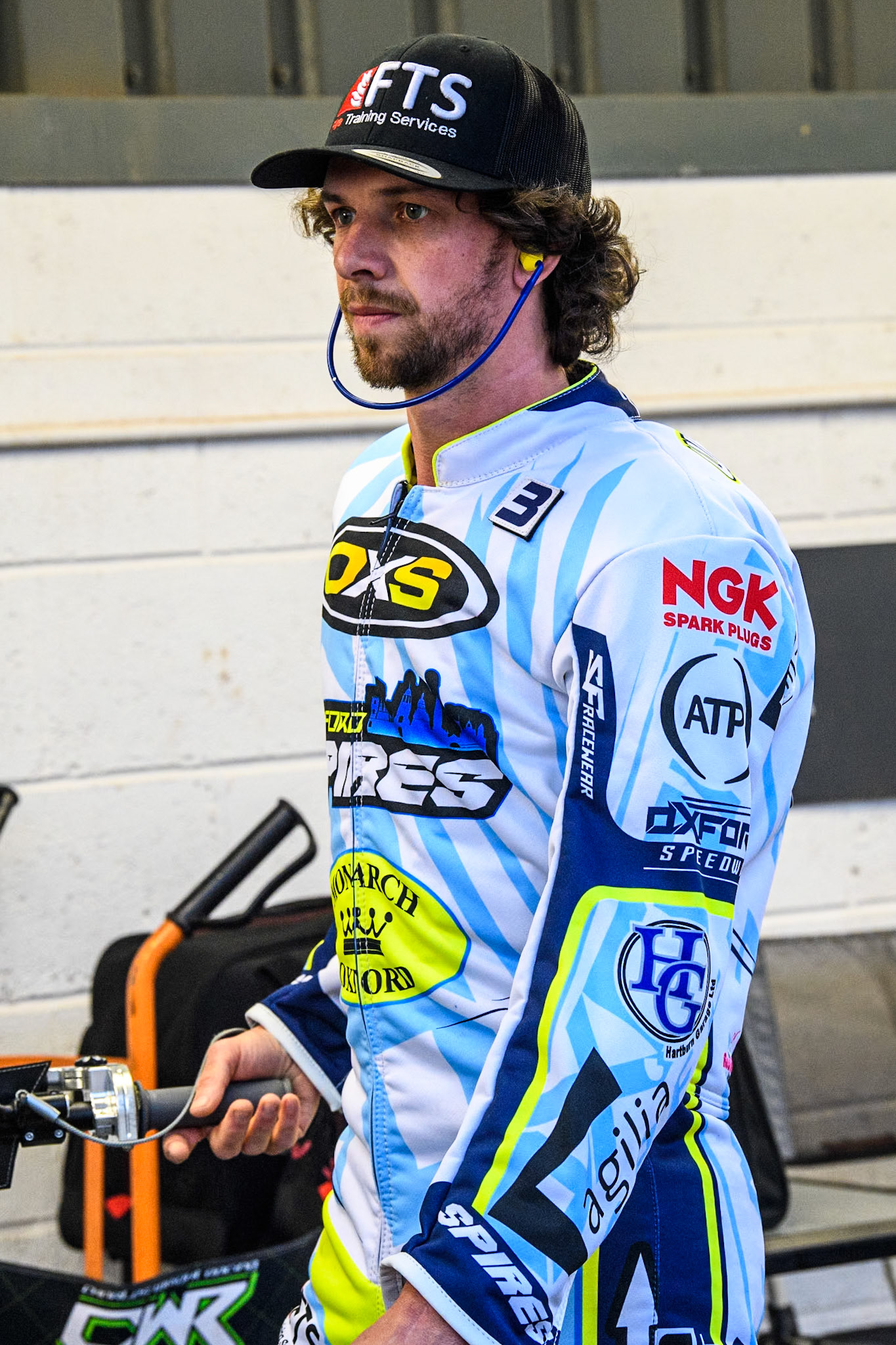 Oxford Spires' Charles Wright during the Rowe Motor Oil Premiership match between Belle Vue Aces and Oxford Spires at the National Speedway Stadium, Manchester on Monday 13th May 2024. (Photo: Ian Charles | MI News)
