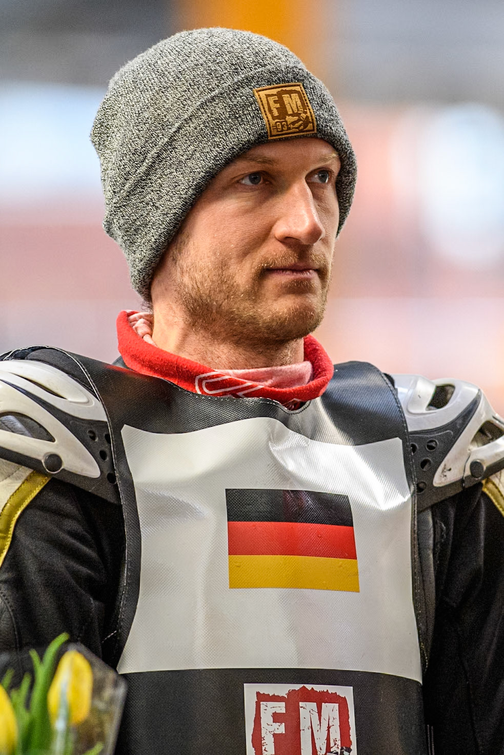 Germany's Franz Mayerbüchler (17) during the FIM Ice Speedway Gladiators World Championship Final 2 at the Max-Aicher-Arena, Inzell on Sunday 24 March 2024. (Photo: Ian Charles | MI News)
