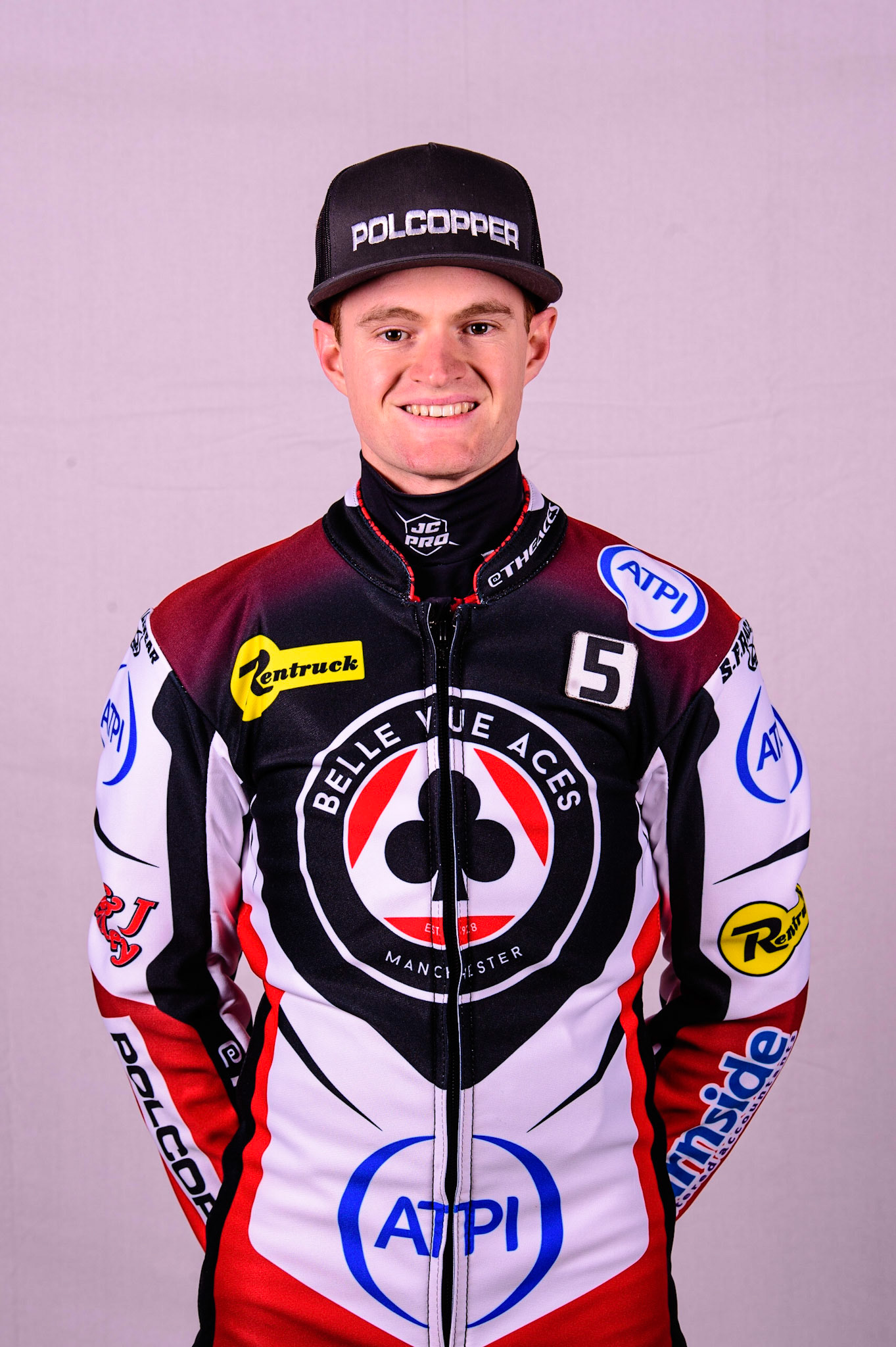 MANCHESTER, UK. MAR 14TH Brady Kurtz - Belle Vue 'ATPI' Aces during the Belle Vue Speedway Media Day at the National Speedway Stadium, Manchester on Monday 14th March 2022. (Credit: Ian Charles | MI News)