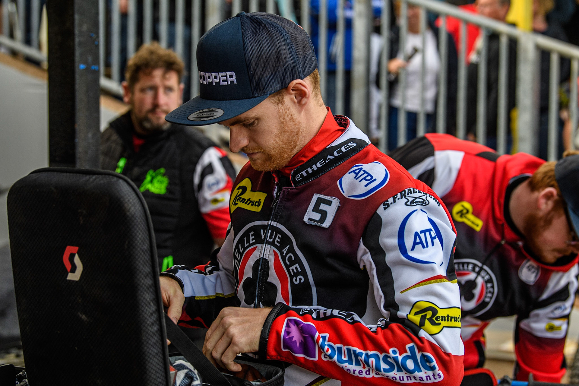 Brady Kurtz - Belle Vue ATPI Aces during the Sports Insure Premiership match between Sheffield Tigers and Belle Vue Aces at Owlerton Stadium, Sheffield on Thursday 20th July 2023. (Photo: Ian Charles | MI News)