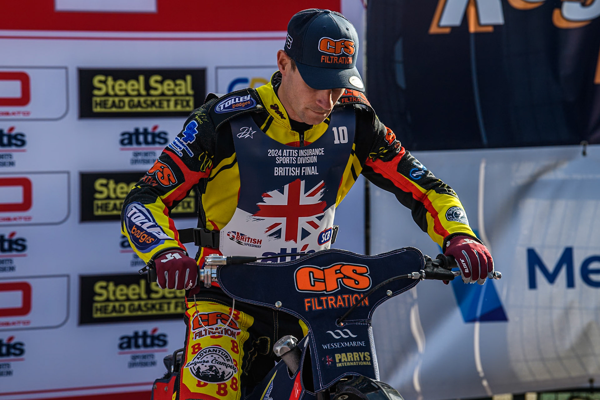 Steve Worrall during the Attis Insurance Sports Division British Speedway Championship Final at the National Speedway Stadium, Manchester on Saturday 8th June 2024. (Photo: Ian Charles | MI News)