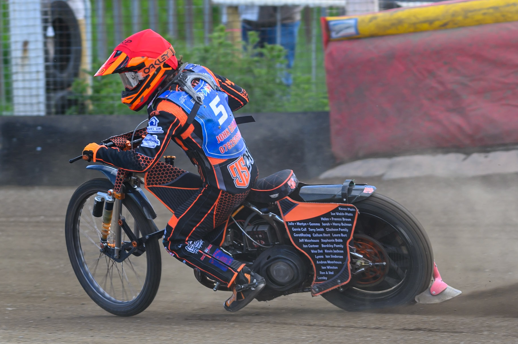 Jack Smith of Buxton Bulls in action during the WSRA National Development League match between Buxton Bulls and Edinburgh Monarchs Academy at Hi-Edge Speedway, Buxton on Sunday 14th June 2026. (Photo: Ian Charles | MI News)