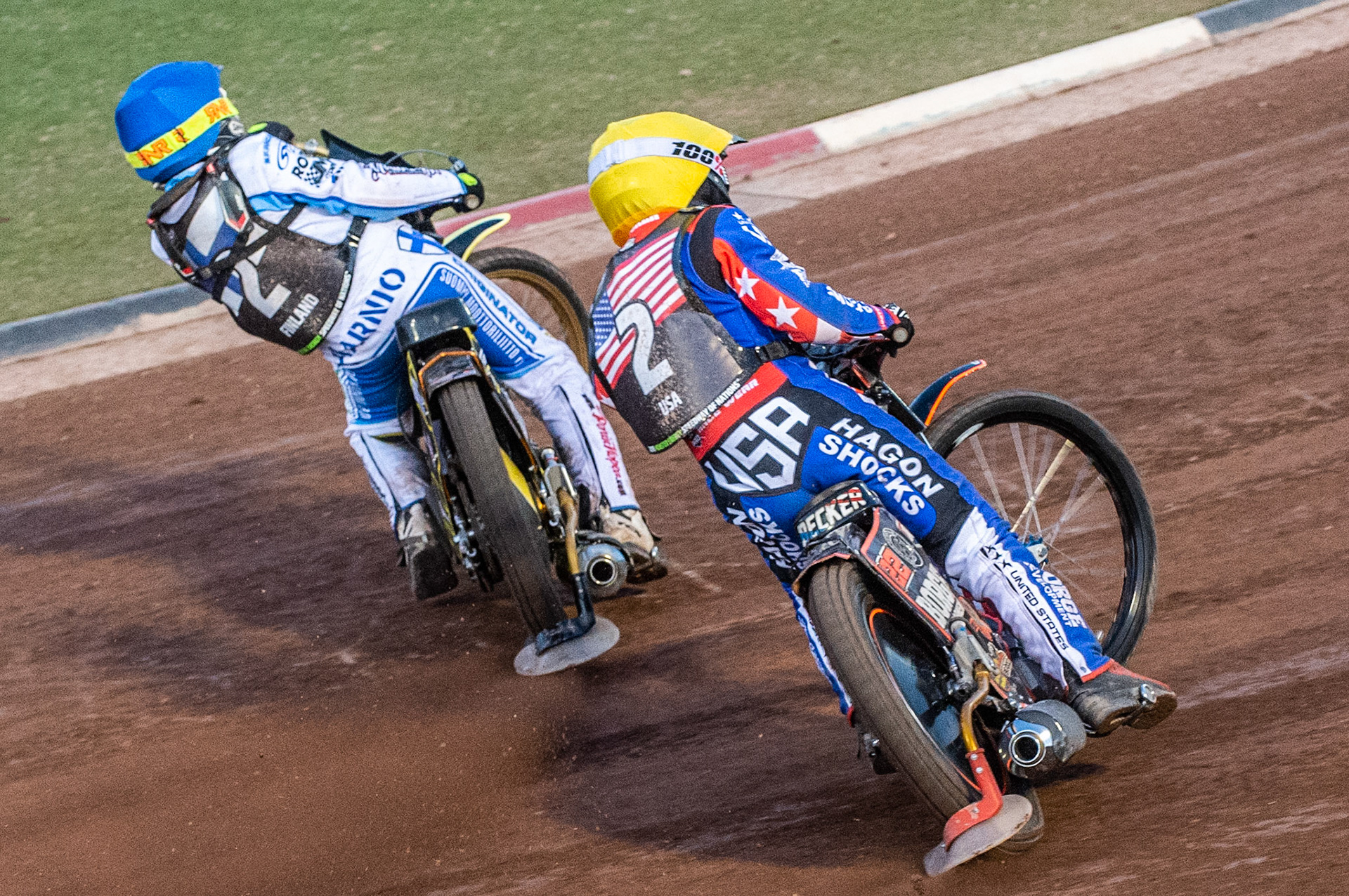 Photo: Ian Charles

Tero Aarnio (Blue) inside Luke Becker (Yellow)

Monster Energy FIM Speedway Of Nations, Race Off 2, Belle Vue National Speedway Stadium, Manchester 7 May  2019