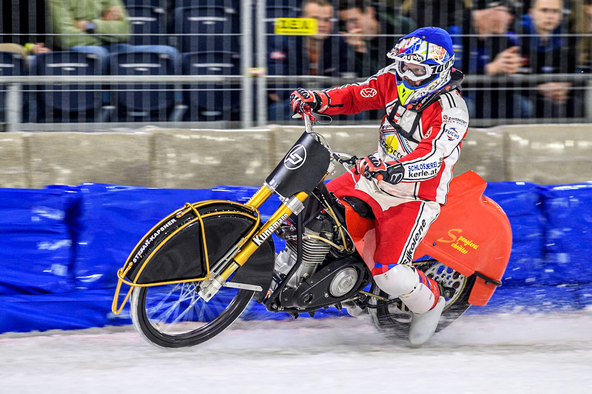 Kevin Arzl of Austria in action during the Roelof Thijs Bokaal at Ice Rink Thialf, Heerenveen, The Netherlands on Friday 5th April 2024. (Photo: Ian Charles | MI News)