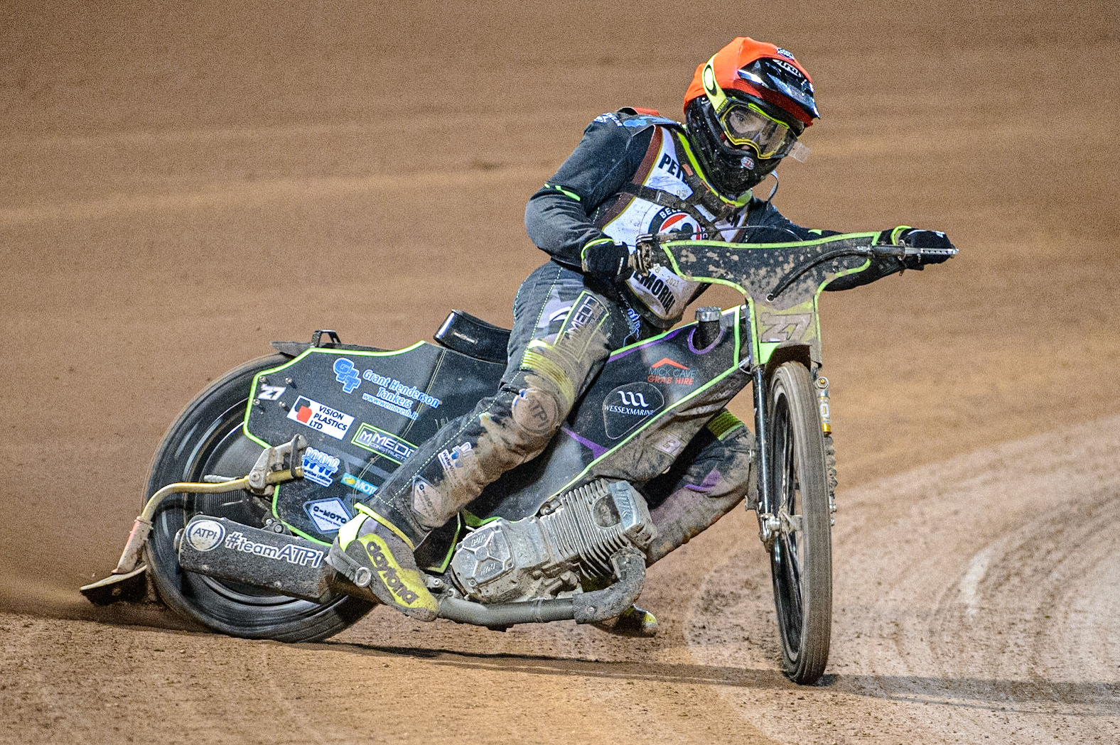 Tom Brennan  in action  during the Peter Craven Memorial Trophy  at the National Speedway Stadium, Manchester on Monday 3rd April 2023. (Photo: Ian Charles | MI News)
