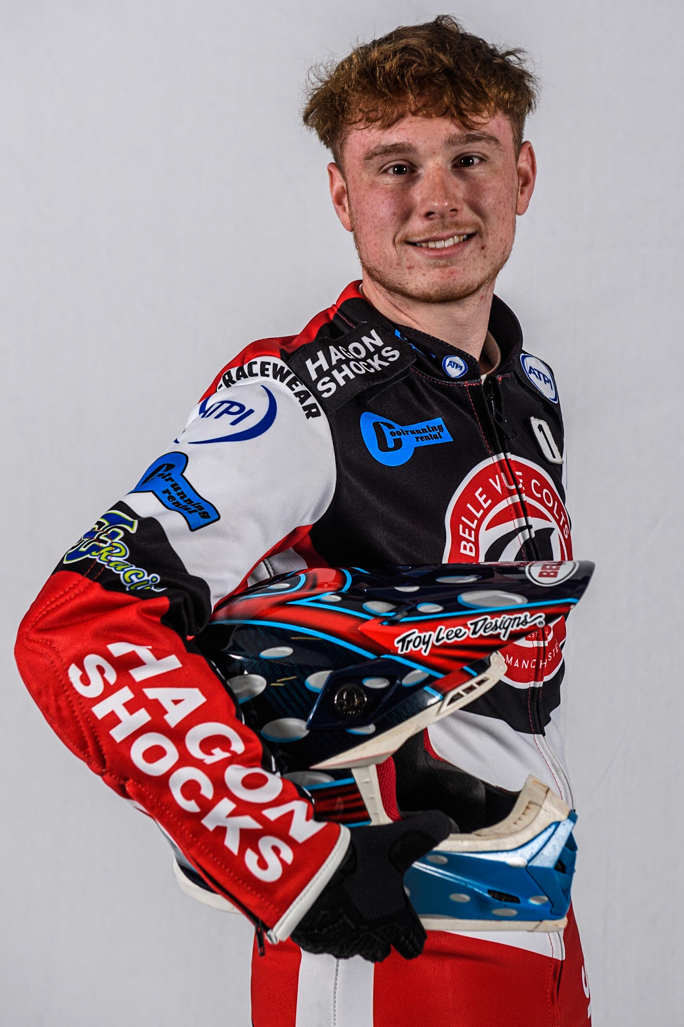 Belle Vue Colts' rider Sam Hagon during the Belle Vue Aces Media Day at the National Speedway Stadium, Manchester on Monday 11th March 2024. (Photo: Ian Charles | MI News)