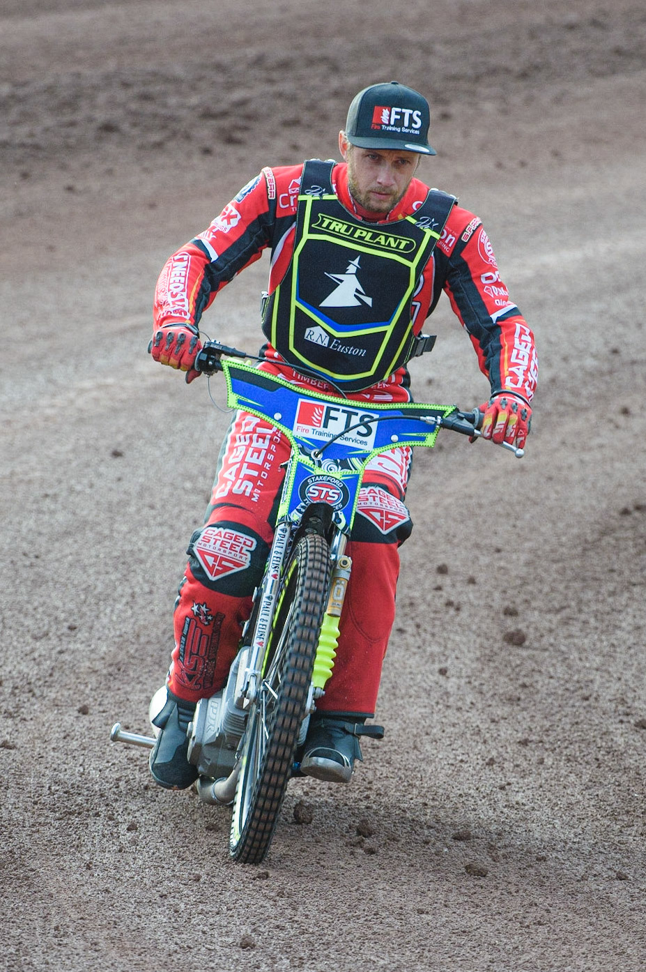 MANCHESTER, UK. JUNE 7TH   Ipswich TruPlant Witches  guest rider Aaron Summers  on the pre-match parade during the SGB Premiership match between Belle Vue Aces and Ipswich Witches at the National Speedway Stadium, Manchester on Monday 7th June 2021. (Credit: Ian Charles | MI News)