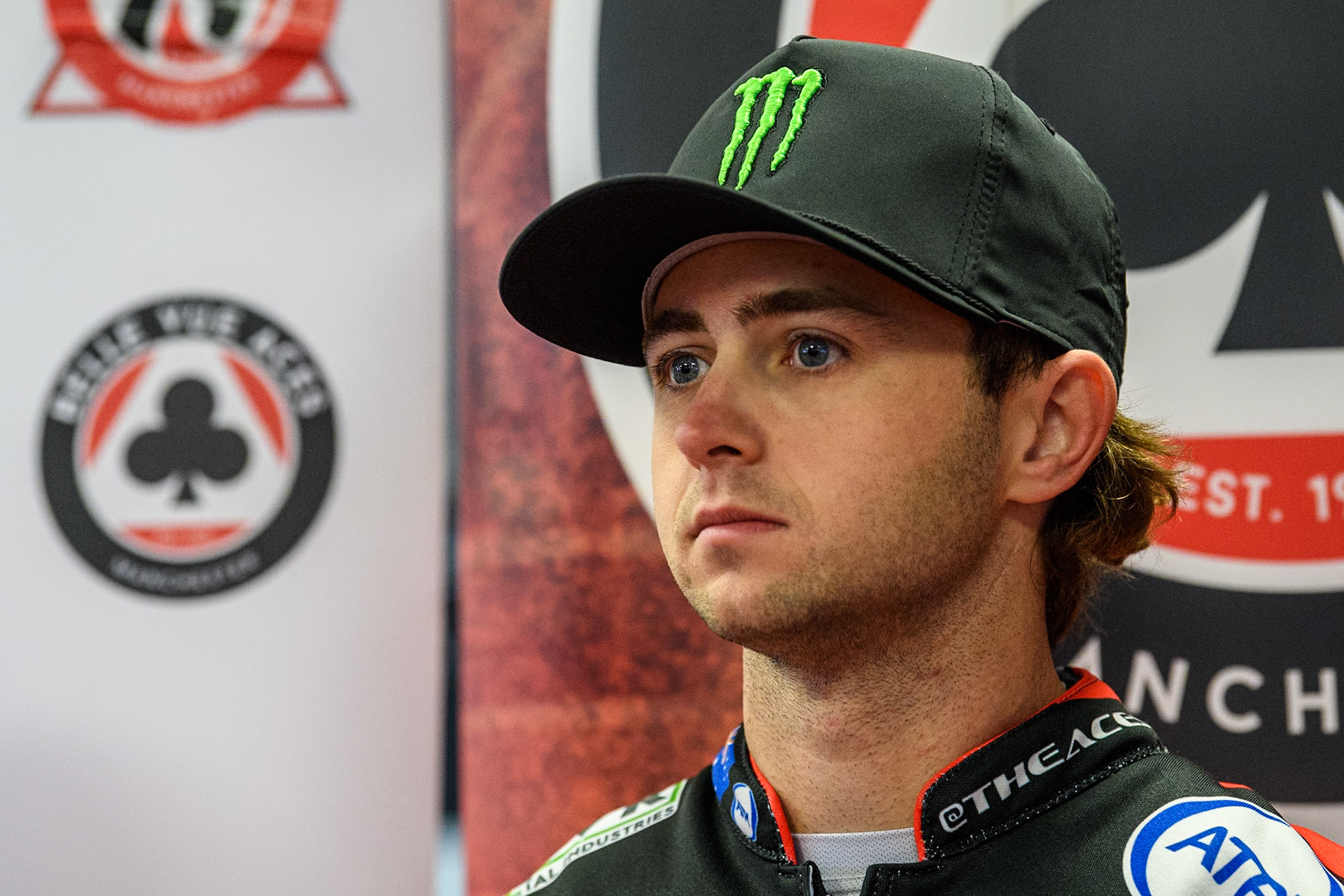 Belle Vue Aces' rider Jaimon Lidsey during the Belle Vue Aces Media Day at the National Speedway Stadium, Manchester on Monday 11th March 2024. (Photo: Ian Charles | MI News)