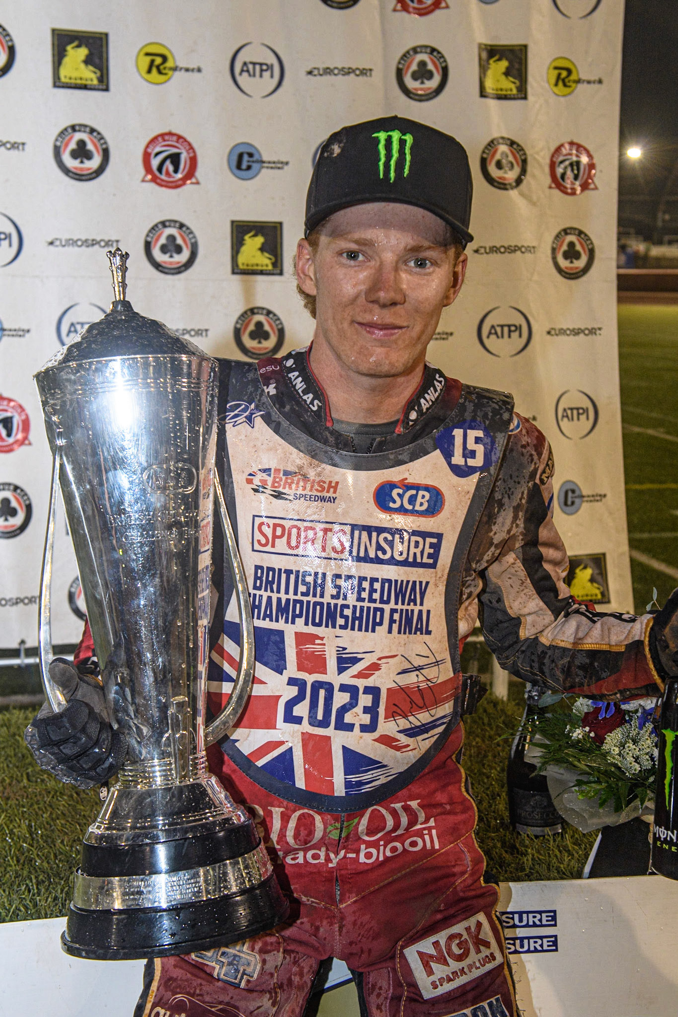 British Champion Dan Bewley during the Sports Insure British Speedway Final at the National Speedway Stadium, Manchester on Monday 14th August 2023. (Photo: Ian Charles | MI News)