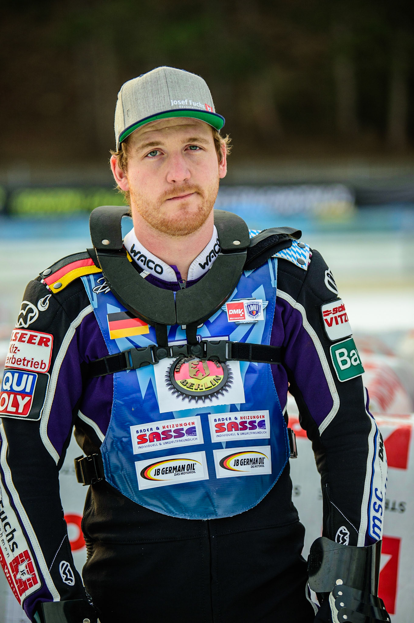 Benedikt Monn during the German Individual Ice Speedway Championship at Horst-Dohm-Eisstadion, Berlin on Friday 3rd March 2023. (Photo: Ian Charles | MI News)