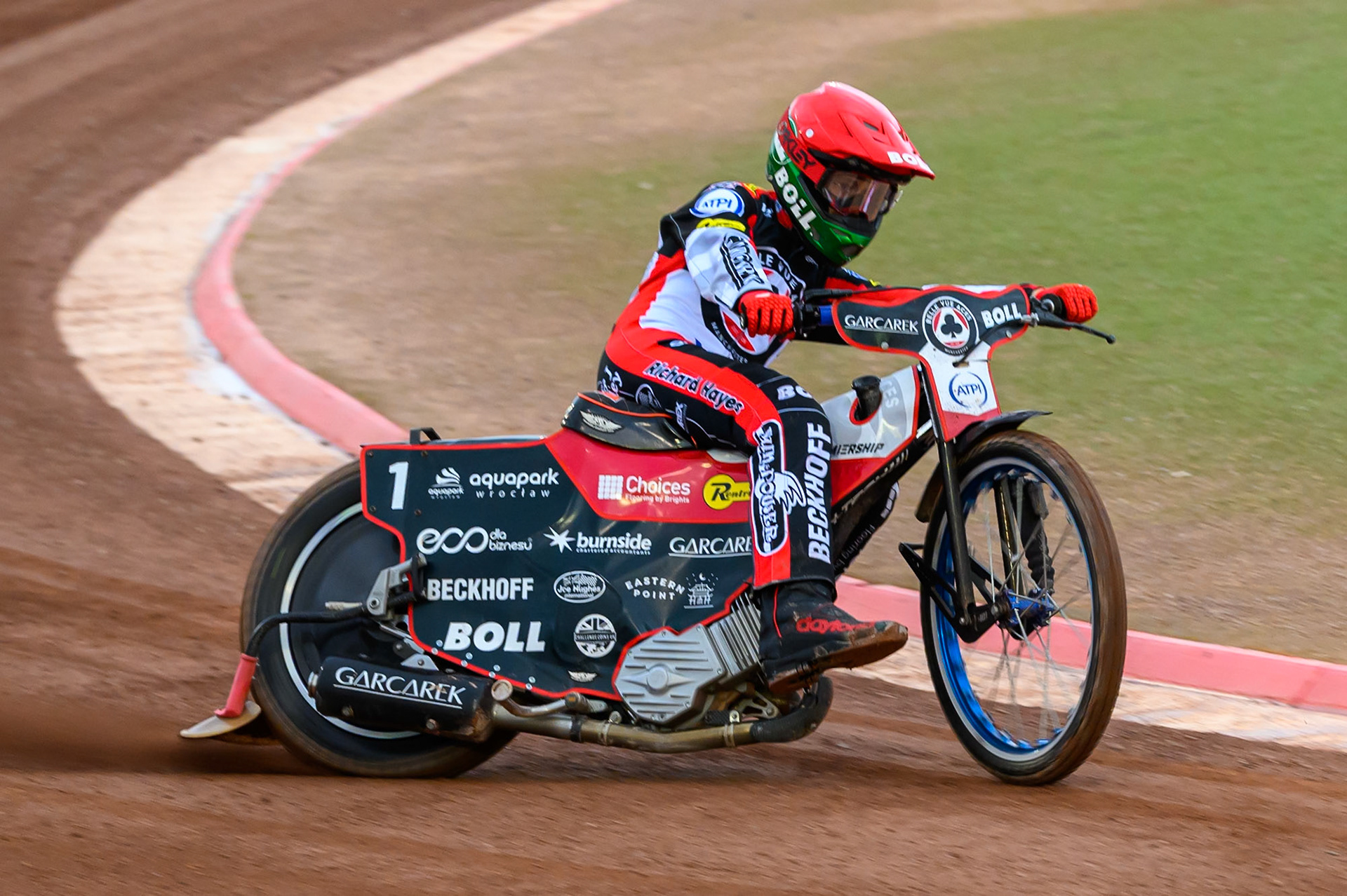 Brady Kurtz of Belle Vue Aces in action during the Rowe Motor Oil Premiership match between Belle Vue Aces and King's Lynn Stars at the National Speedway Stadium, Manchester on Monday 29th June 2026. (Photo: Ian Charles | MI News)