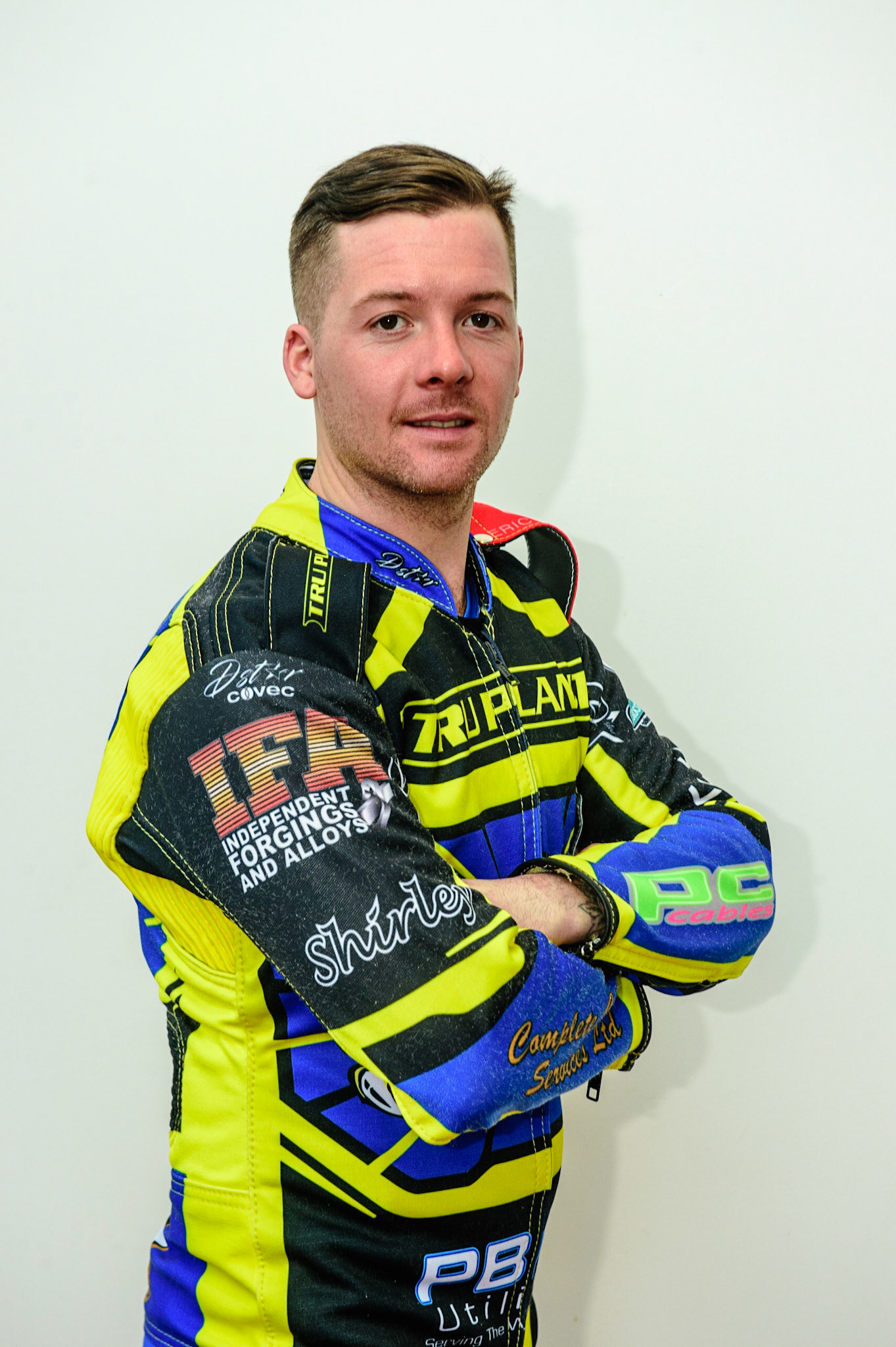 MANCHESTER, UK. APRIL 12TH: Kyle Howarth, Captain of Sheffield Tigers at the Discovery Networks Eurosport Speedway Season Launch at the National Speedway Stadium, Manchester on Tuesday 12th April 2022 (Credit: Ian Charles | MI News)