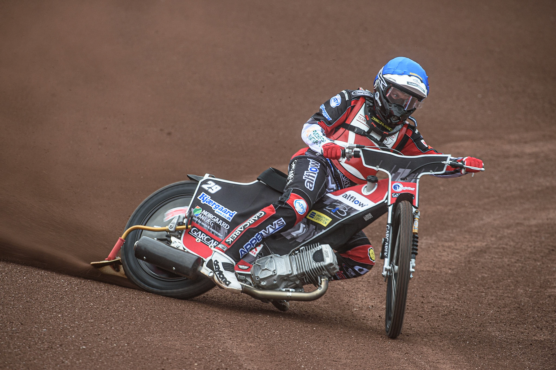 GLASGOW, UK. JUNE 19TH.  Nicolai Klindt (Denmark) in action  during the FIM Speedway Grand Prix Qualifying Round at the Peugeot Ashfield Stadium, Glasgow on Saturday 19th June 2021. (Credit: Ian Charles | MI News)