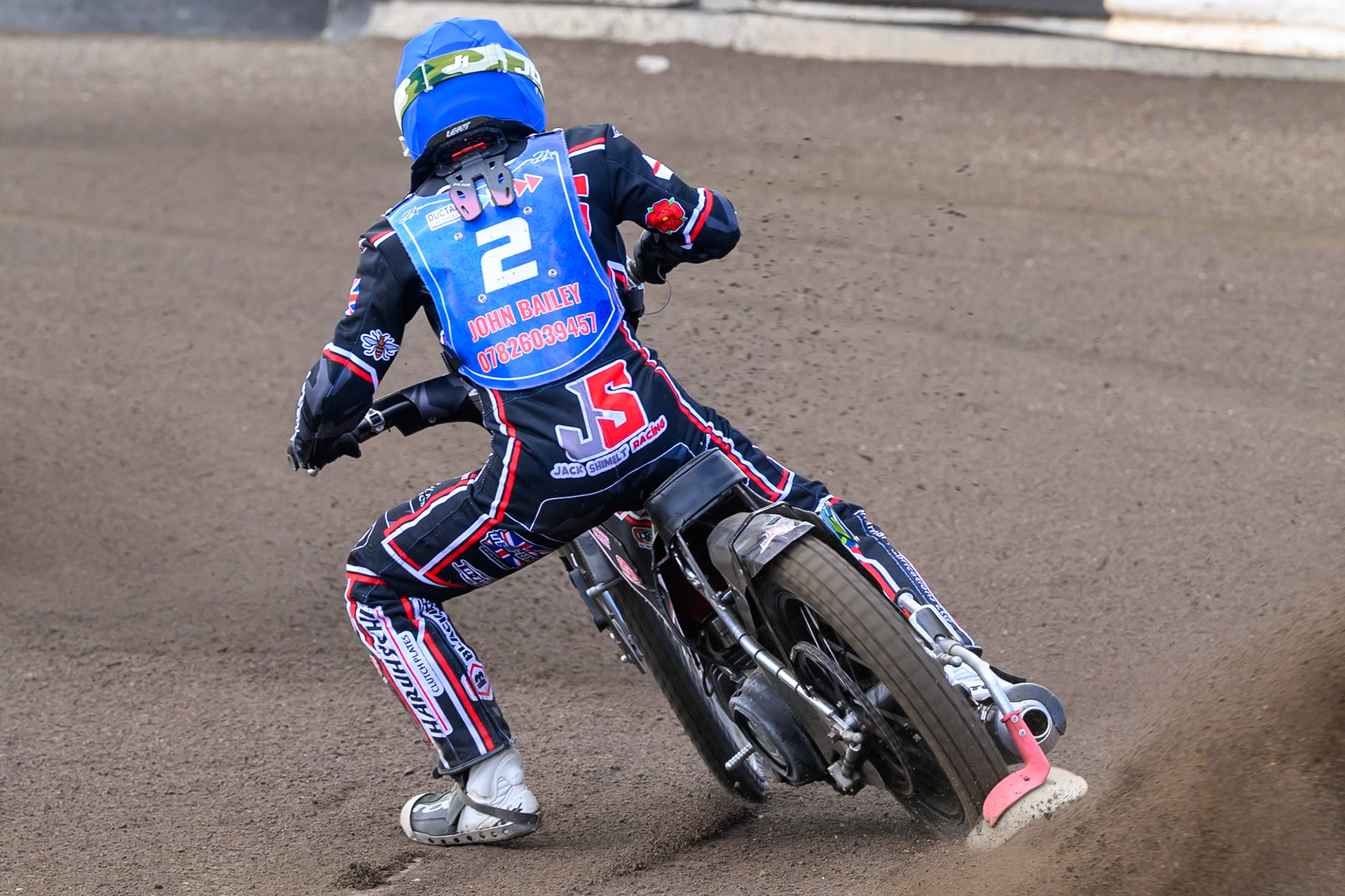Jack Shimelt of Buxton Bulls in action during the WSRA National Development League match between Buxton Bulls and Edinburgh Monarchs Academy at Hi-Edge Speedway, Buxton on Sunday 14th June 2026. (Photo: Ian Charles | MI News)
