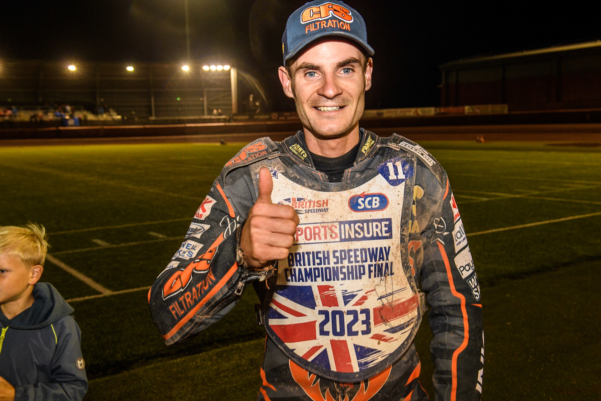 Steve Worrall finishes second and gets the Wild Card for the British GP at Cardiff during the Sports Insure British Speedway Final at the National Speedway Stadium, Manchester on Monday 14th August 2023. (Photo: Ian Charles | MI News)