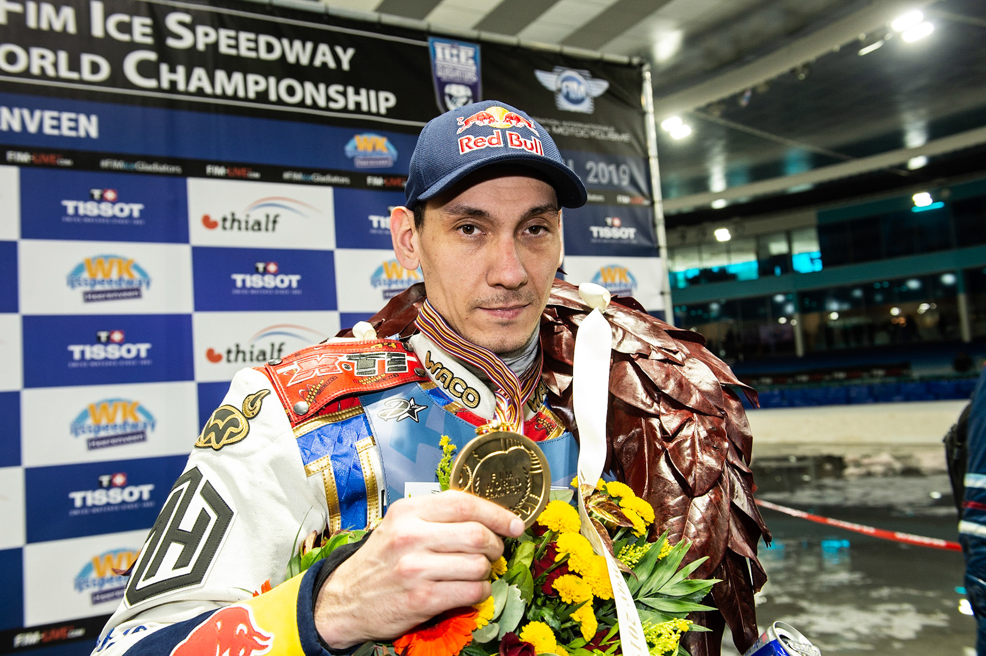 Photo: Ian Charles

Danil Ivanov - 2019 World Ice Speedway Champion

FIM Ice Speedway Gladiators World Championship, Event 5.2, Ice Rink Thialf, Heerenveen, Netherlands Sunday  31  March  2019