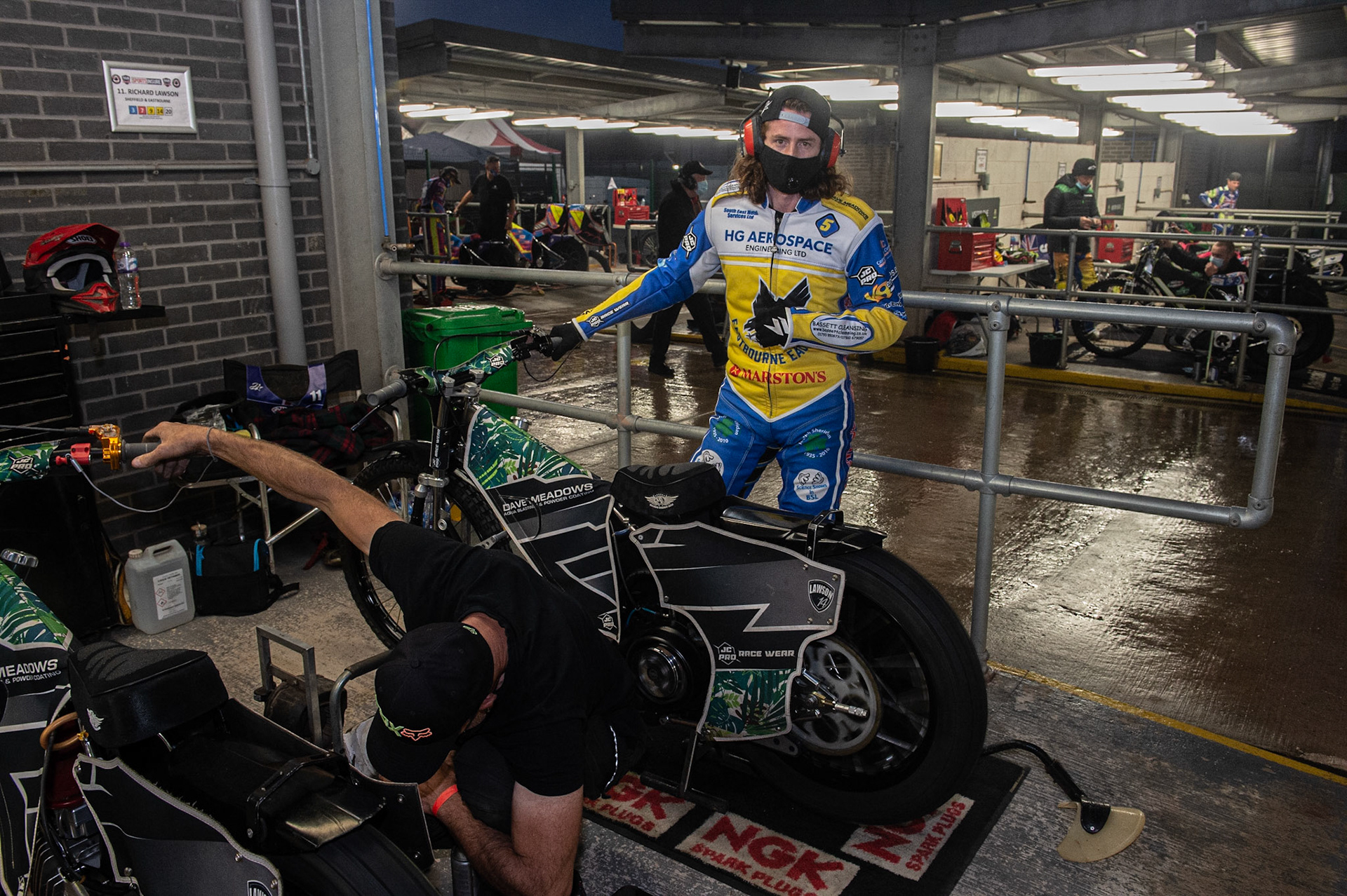 Photo: Ian CharlesRichard Lawson warms up his bikeSports Insure British Speedway Championship Final, National Speedway Stadium, Manchester Monday  28  September  2020