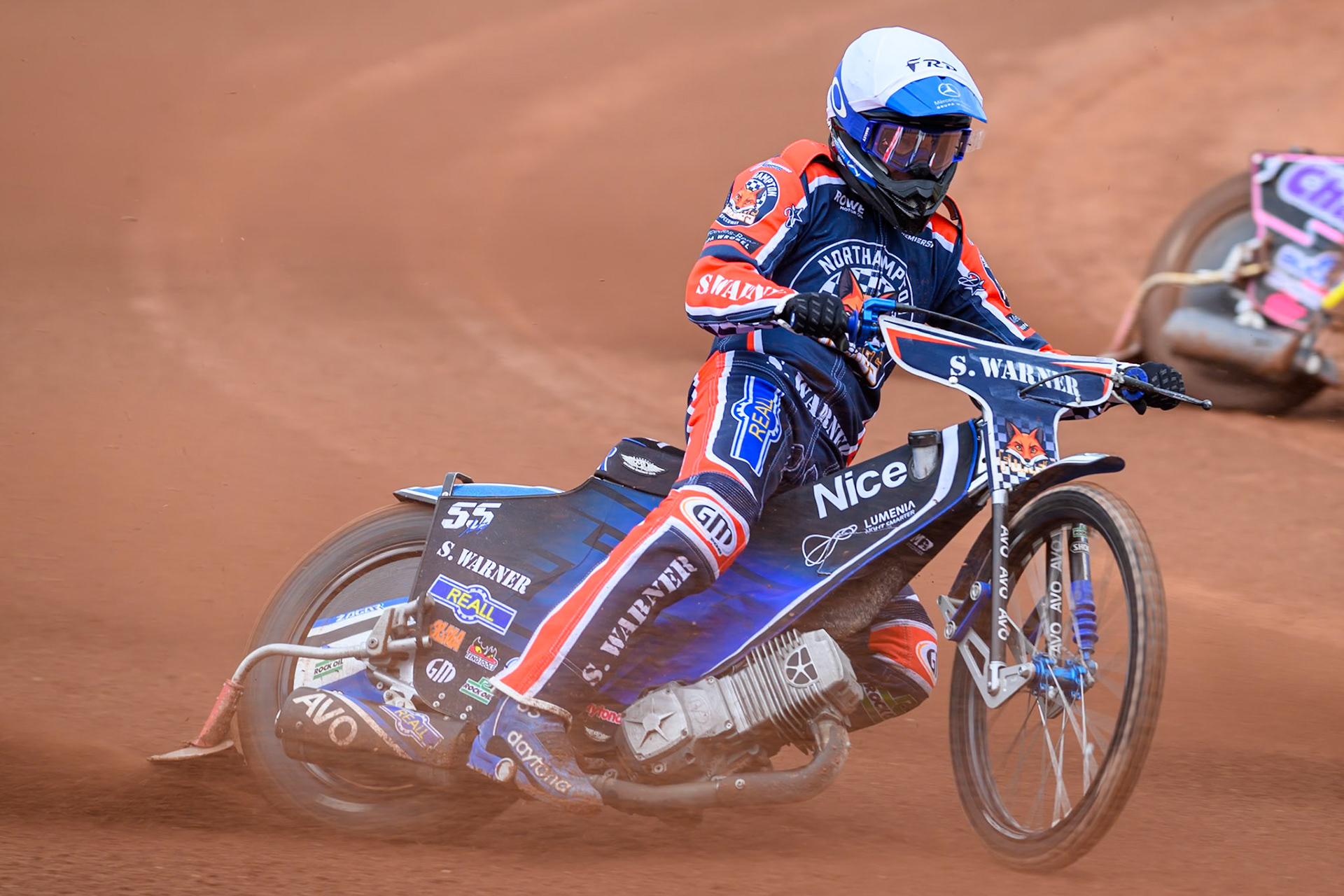 Matej Zagar of Northampton Foxes in action during the Rowe Motor Oil Premiership match between Belle Vue Aces and Northampton Foxes at the National Speedway Stadium, Manchester on Monday 4th May 2026. (Photo: Ian Charles | MI News)
