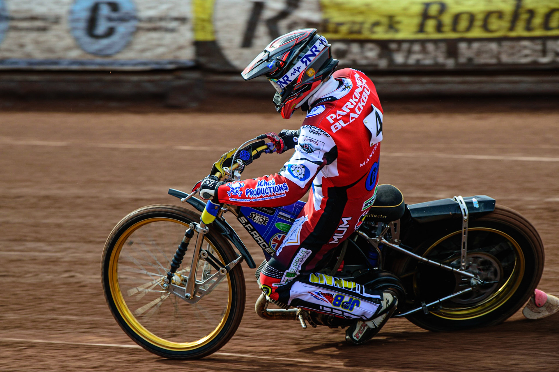 MANCHESTER, UK. MAR 14TH Jack Parkinson-Blackburn in action during the Belle Vue Speedway Media Day at the National Speedway Stadium, Manchester on Monday 14th March 2022. (Credit: Ian Charles | MI News)