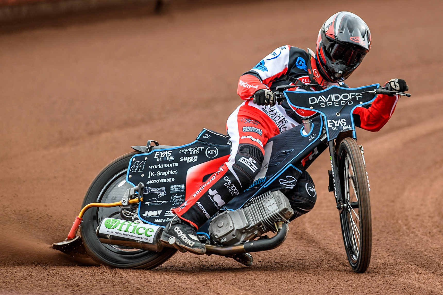 Belle Vue Colts' rider Freddy Hodder in action during the Belle Vue Aces Media Day at the National Speedway Stadium, Manchester on Monday 11th March 2024. (Photo: Ian Charles | MI News)