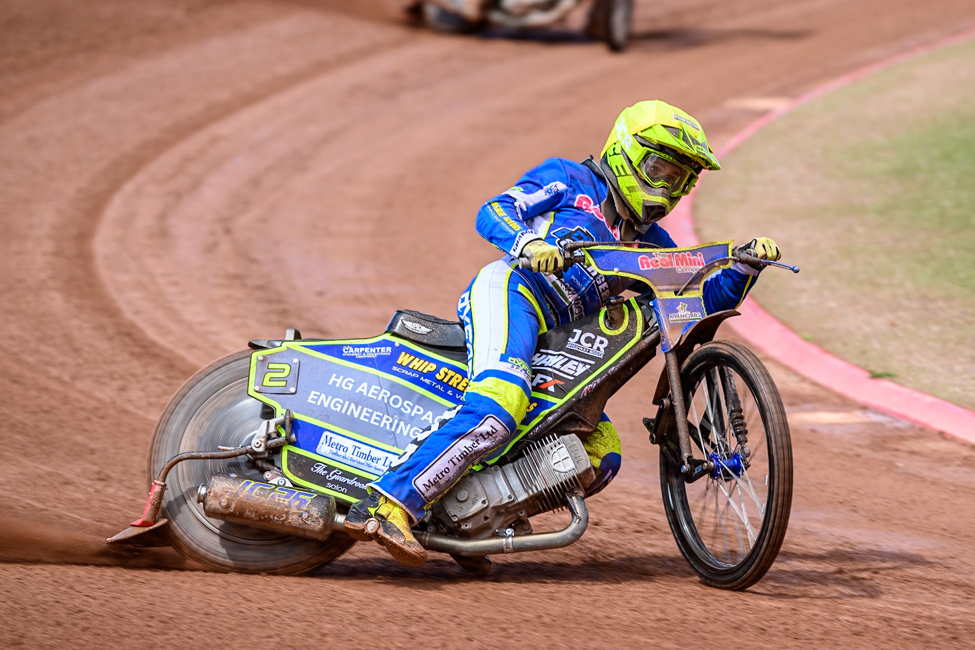 Oxford Chargers' Jacob Clouting  in action during the WSRA National Development League match between Belle Vue Colts and Oxford Chargers at the National Speedway Stadium, Manchester on Sunday 1st June 2025. (Photo: Ian Charles | MI News)